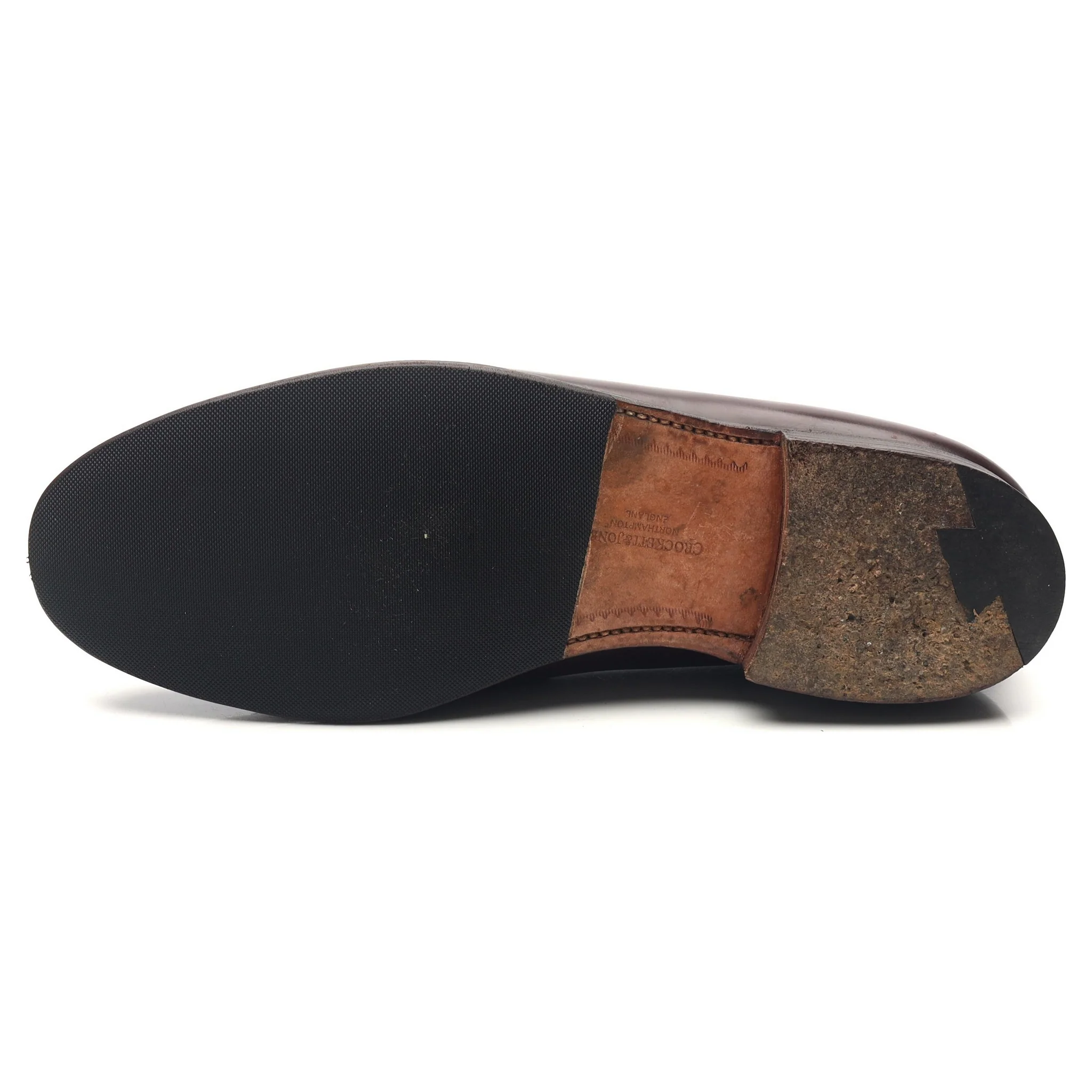 'Boston' Burgundy Leather Loafers UK 8 E - Image 10