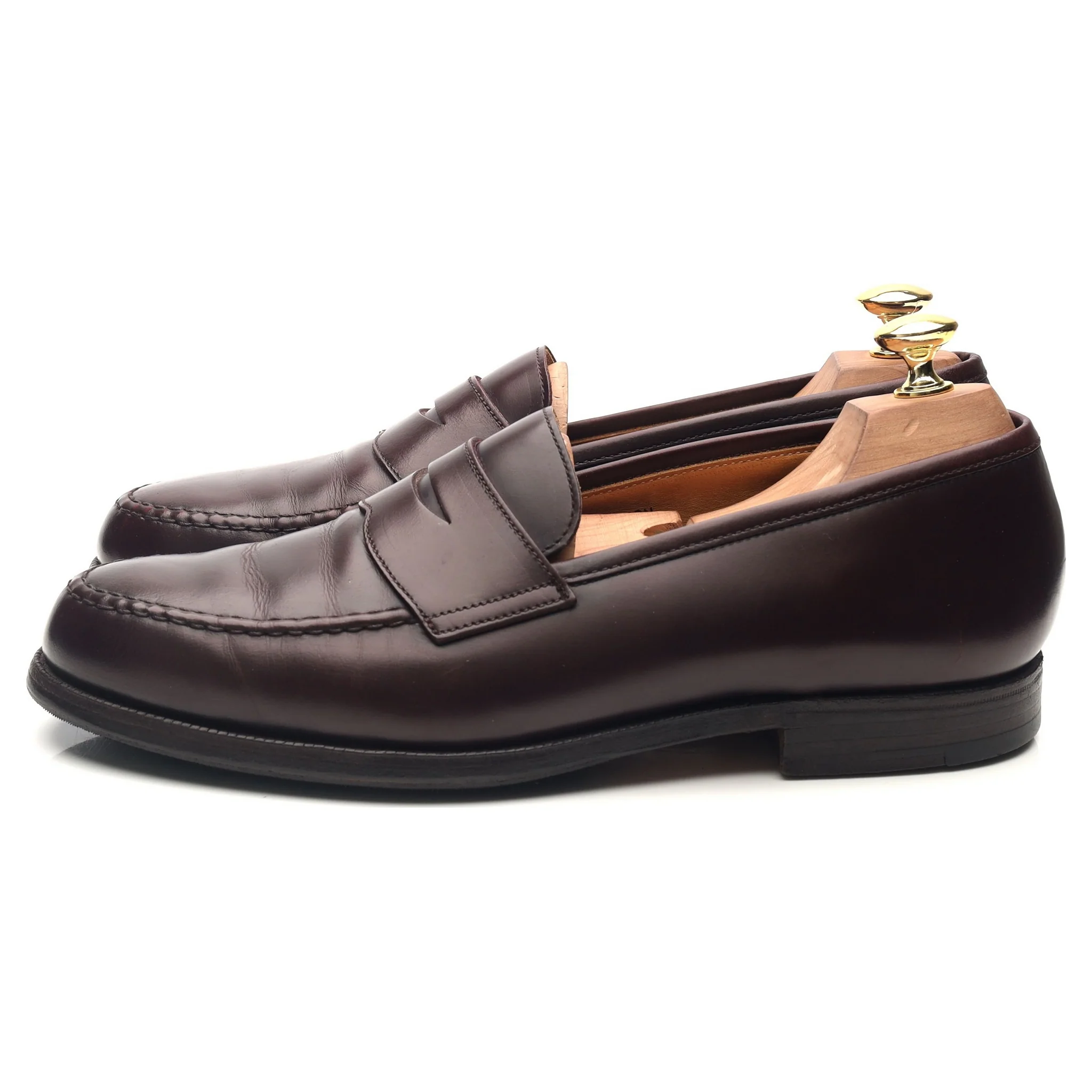 'Boston' Burgundy Leather Loafers UK 8 E - Image 2
