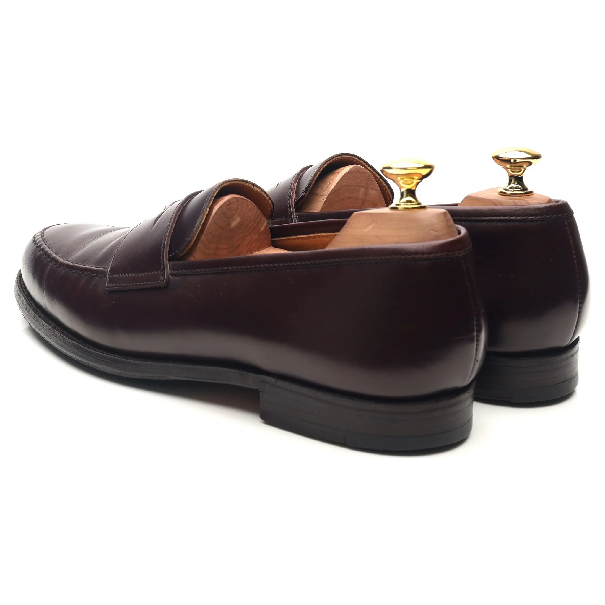 'Boston' Burgundy Leather Loafers UK 8 E - Image 3
