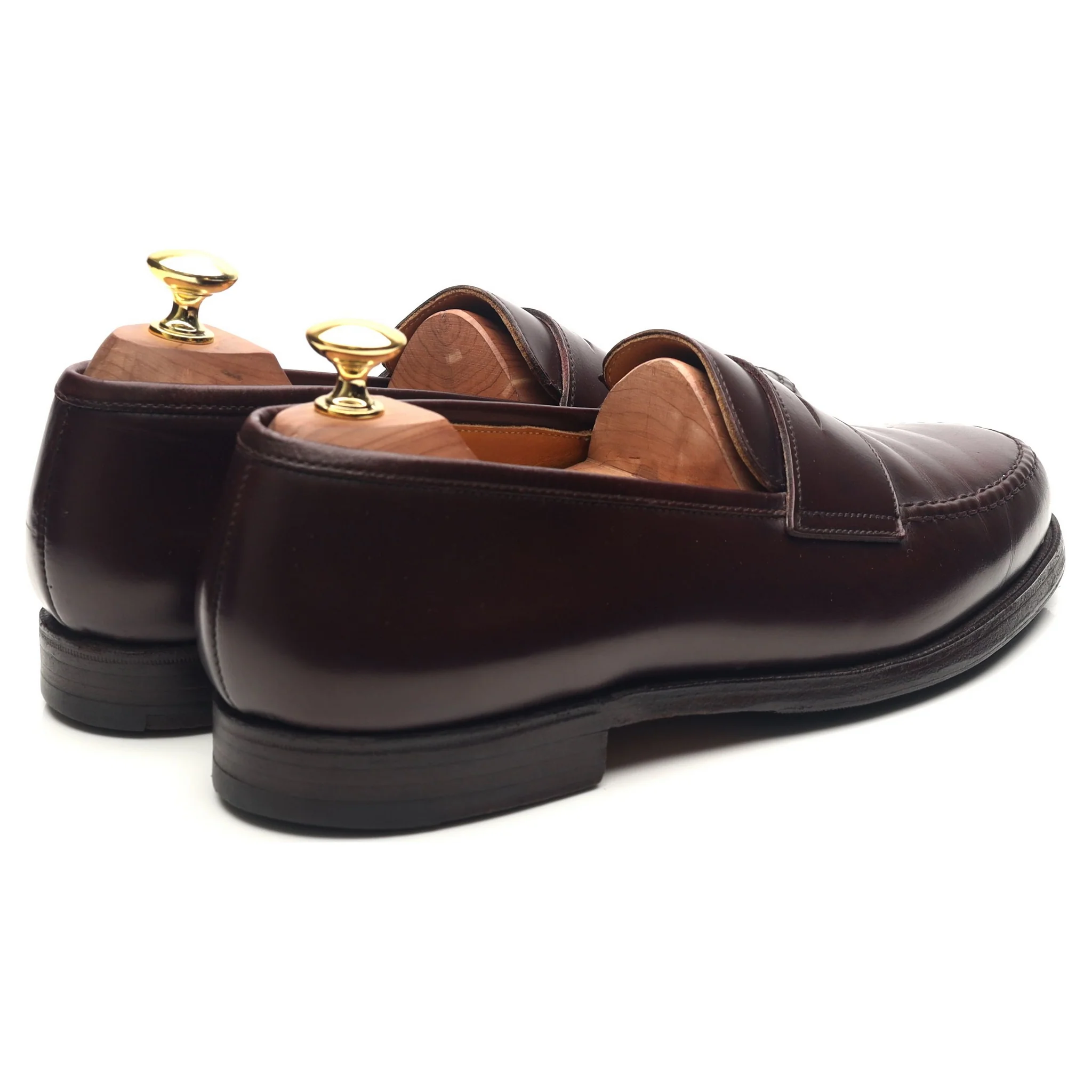 'Boston' Burgundy Leather Loafers UK 8 E - Image 5