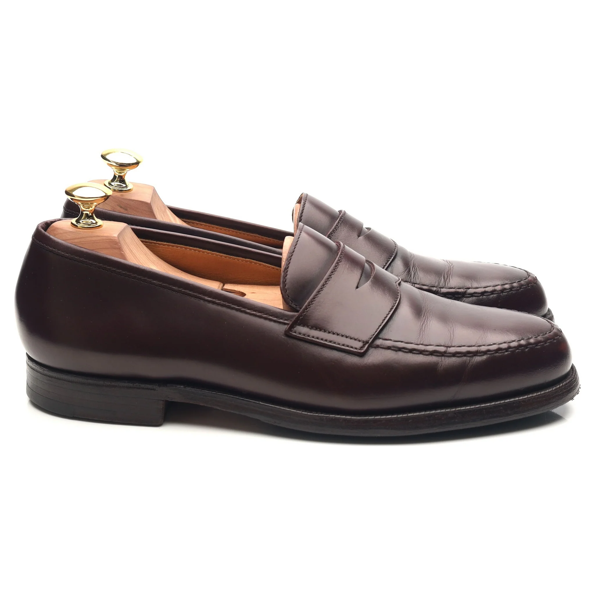 'Boston' Burgundy Leather Loafers UK 8 E - Image 6