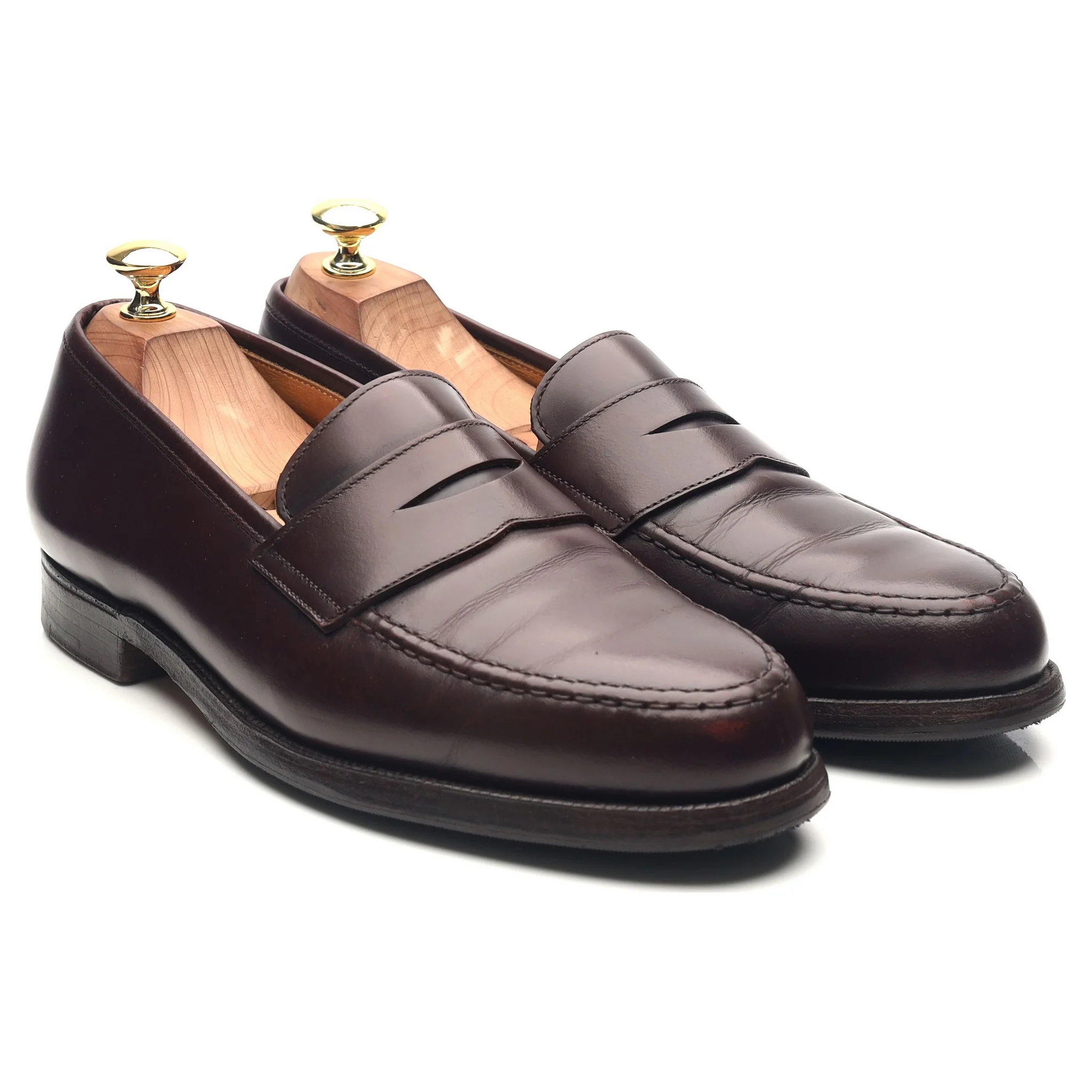 'Boston' Burgundy Leather Loafers UK 8 E - Image 7
