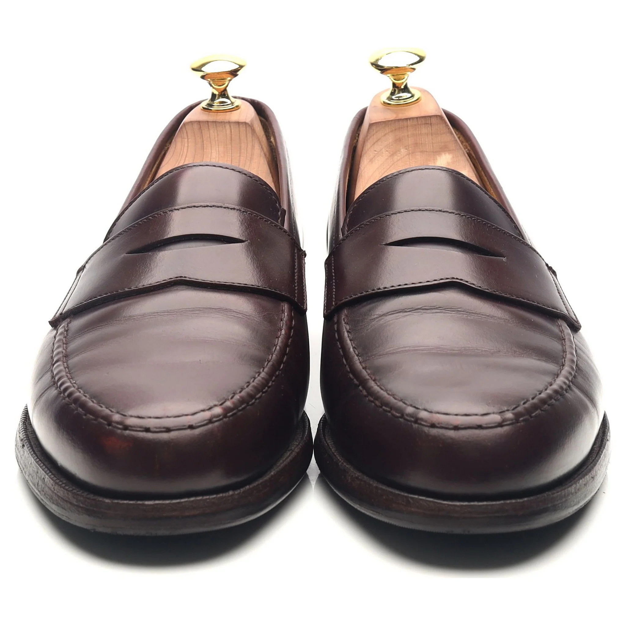 'Boston' Burgundy Leather Loafers UK 8 E - Image 8