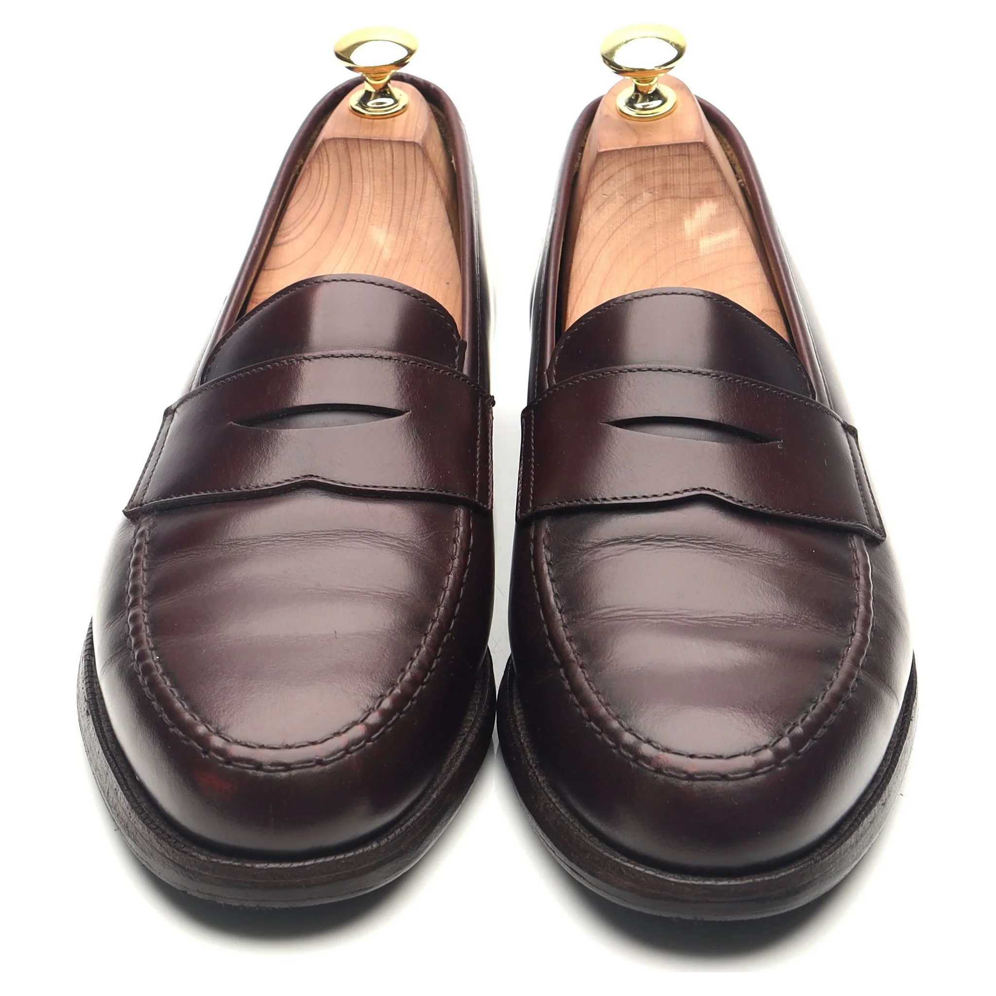 'Boston' Burgundy Leather Loafers UK 8 E - Image 9