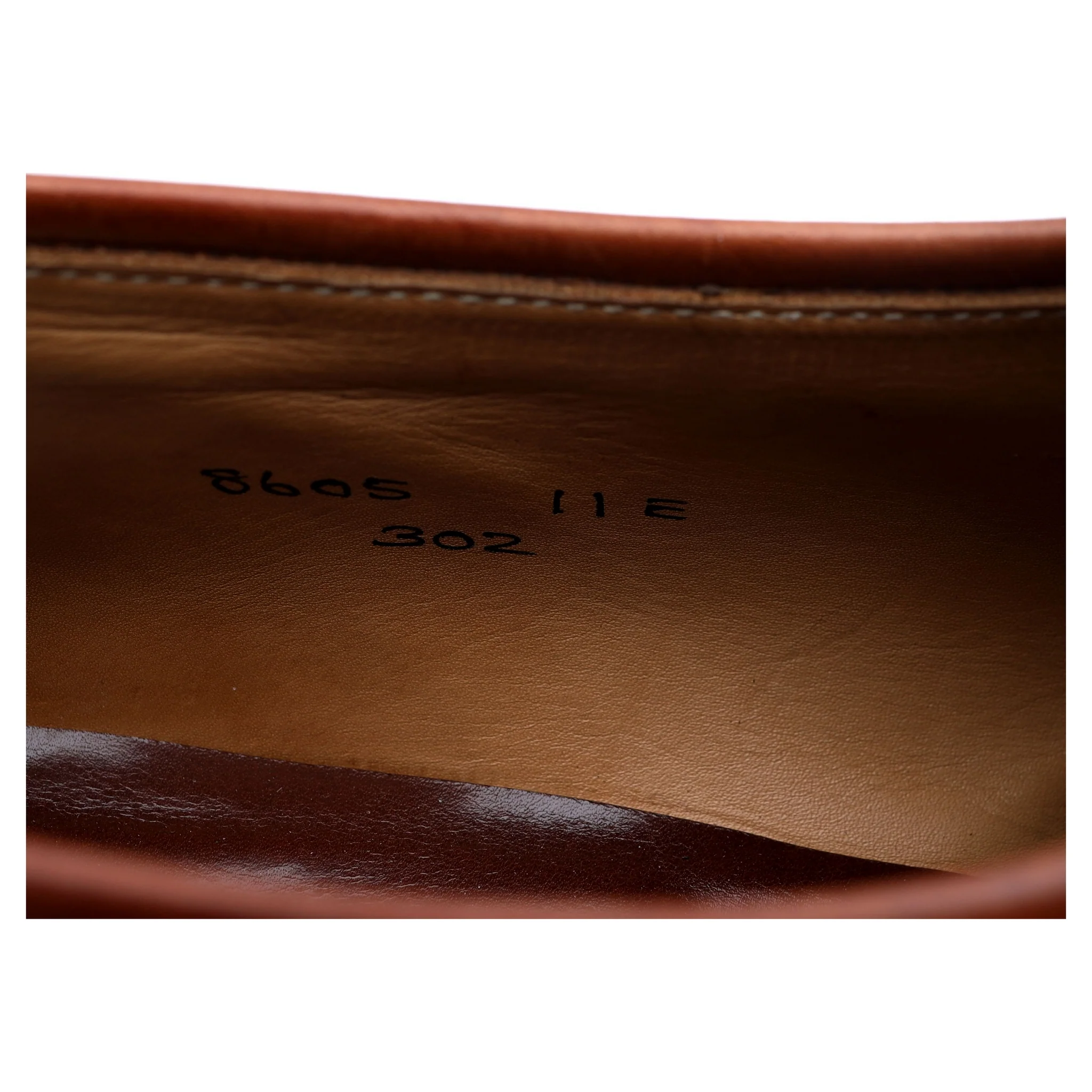 Tan Brown Leather Loafers UK 11 E - Image 13