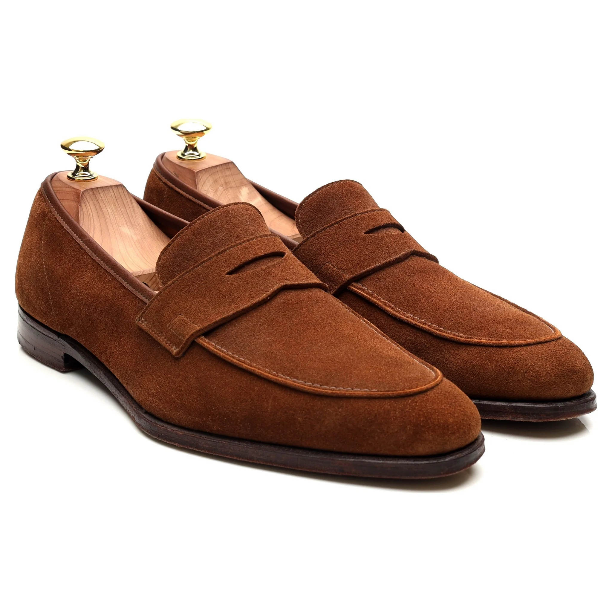 'Cadogan' Brown Suede Loafers UK 8 E - Image 7