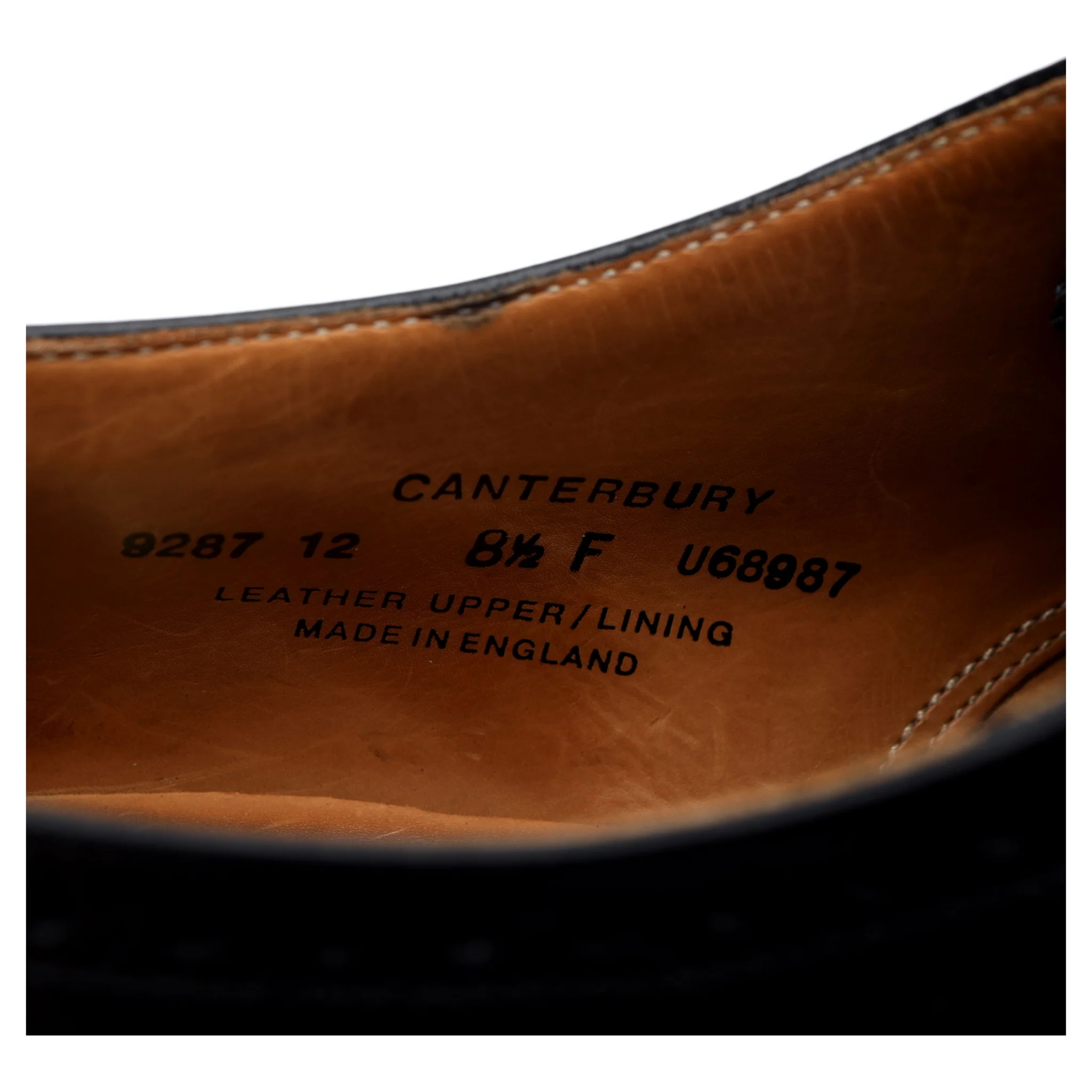 'Canterbury' Black Leather Brogues UK 8.5 F - Image 13