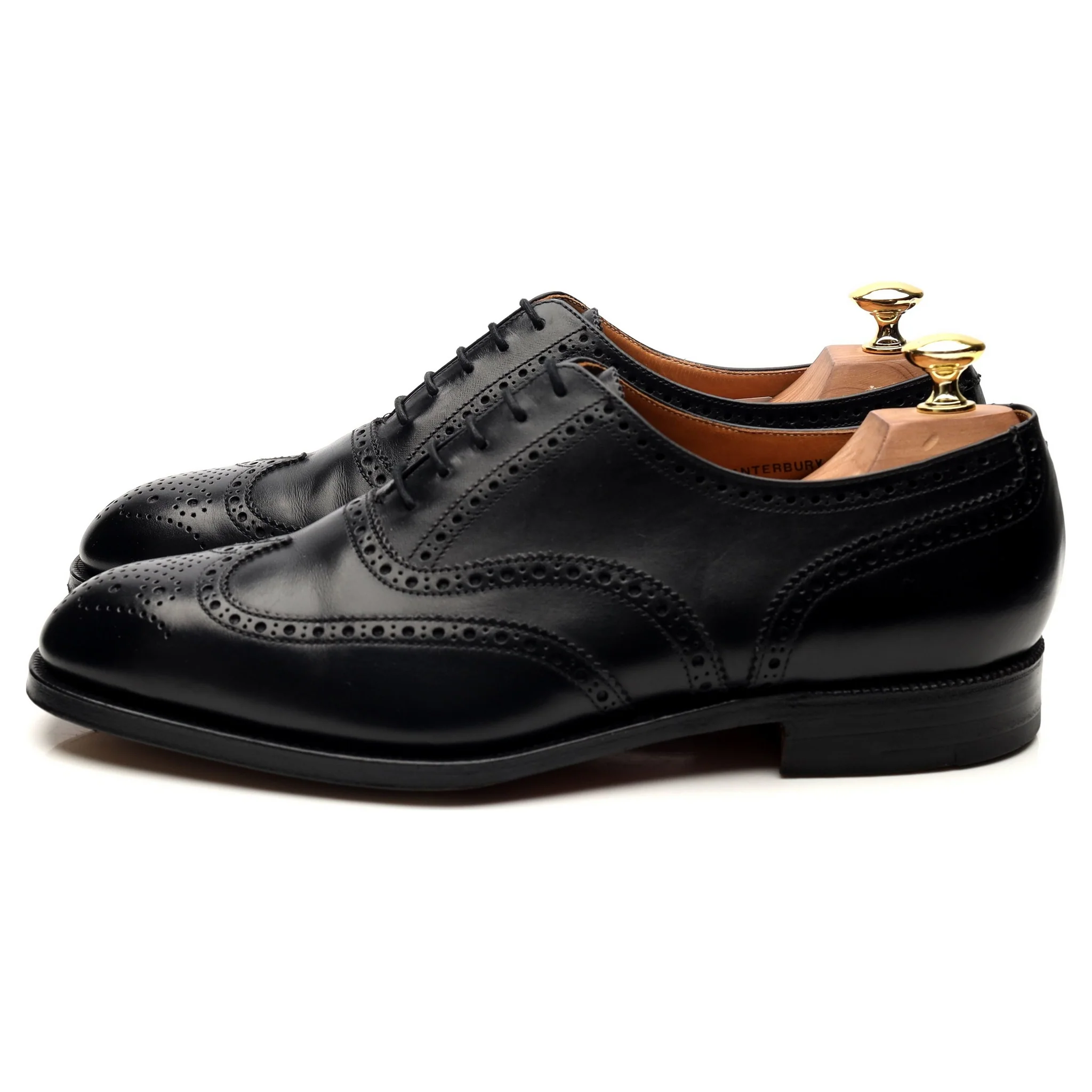 'Canterbury' Black Leather Brogues UK 8.5 F - Image 2