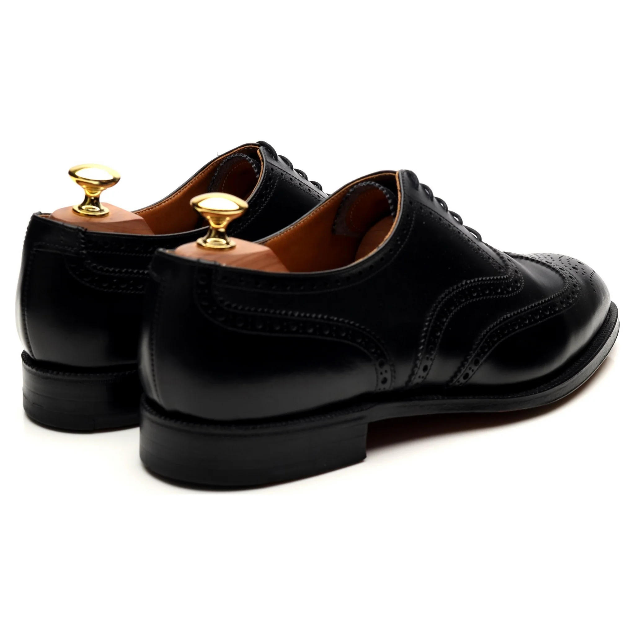 'Canterbury' Black Leather Brogues UK 8.5 F - Image 5
