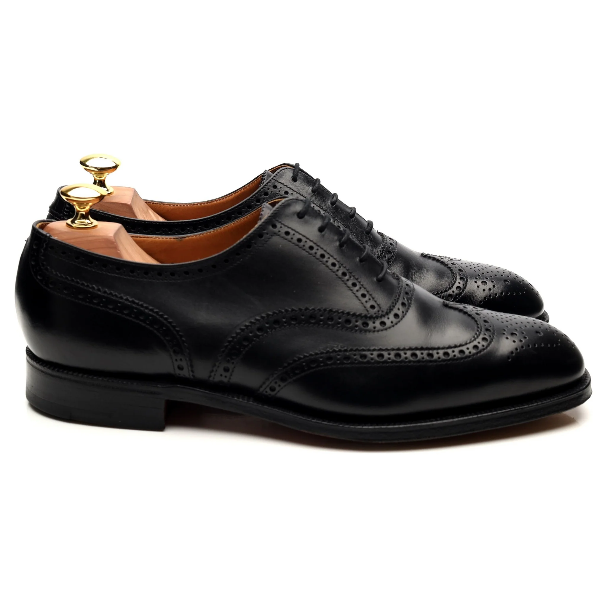 'Canterbury' Black Leather Brogues UK 8.5 F - Image 6