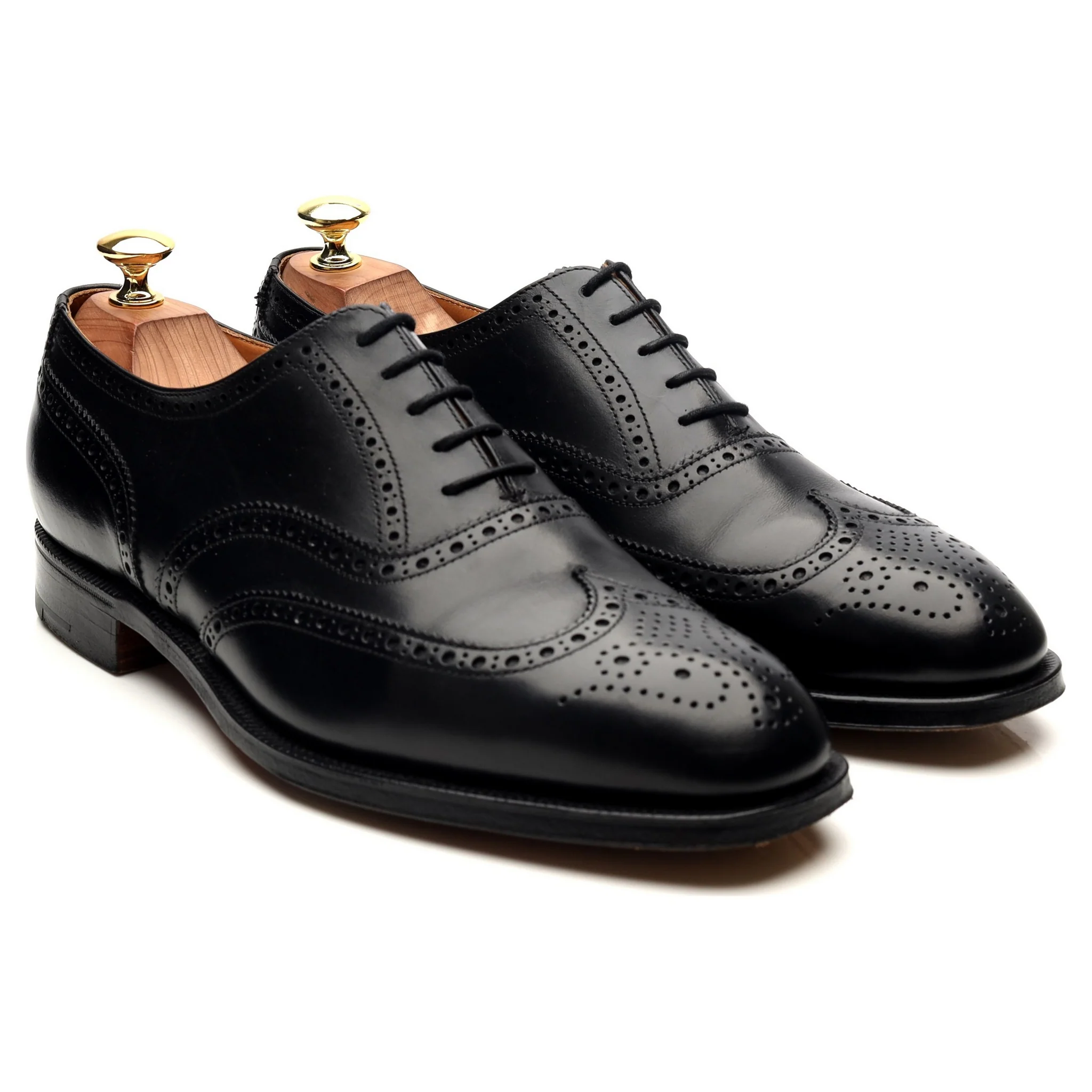 'Canterbury' Black Leather Brogues UK 8.5 F - Image 7