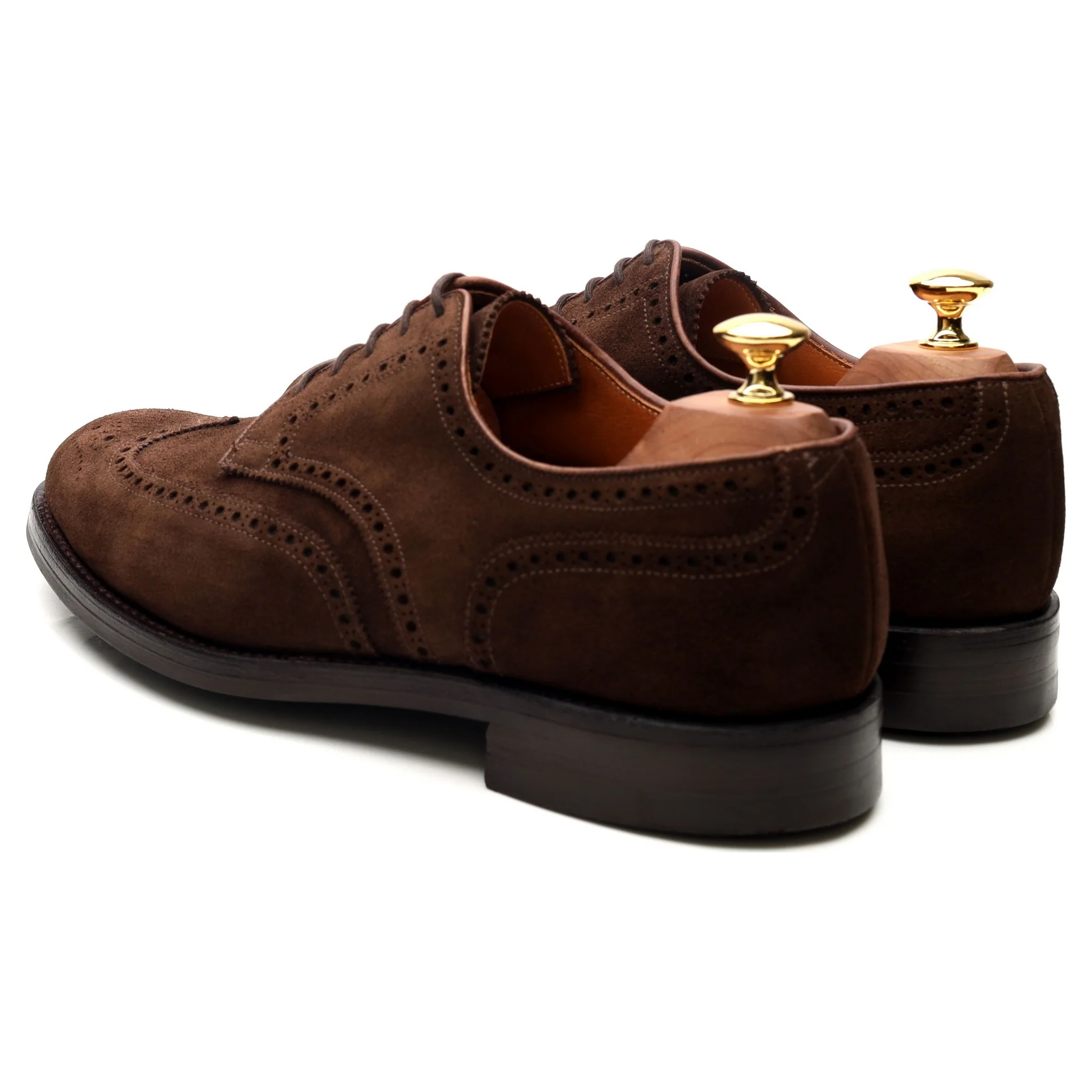 'Cardiff' Dark Brown Suede Derby Brogues UK 9 E - Image 3