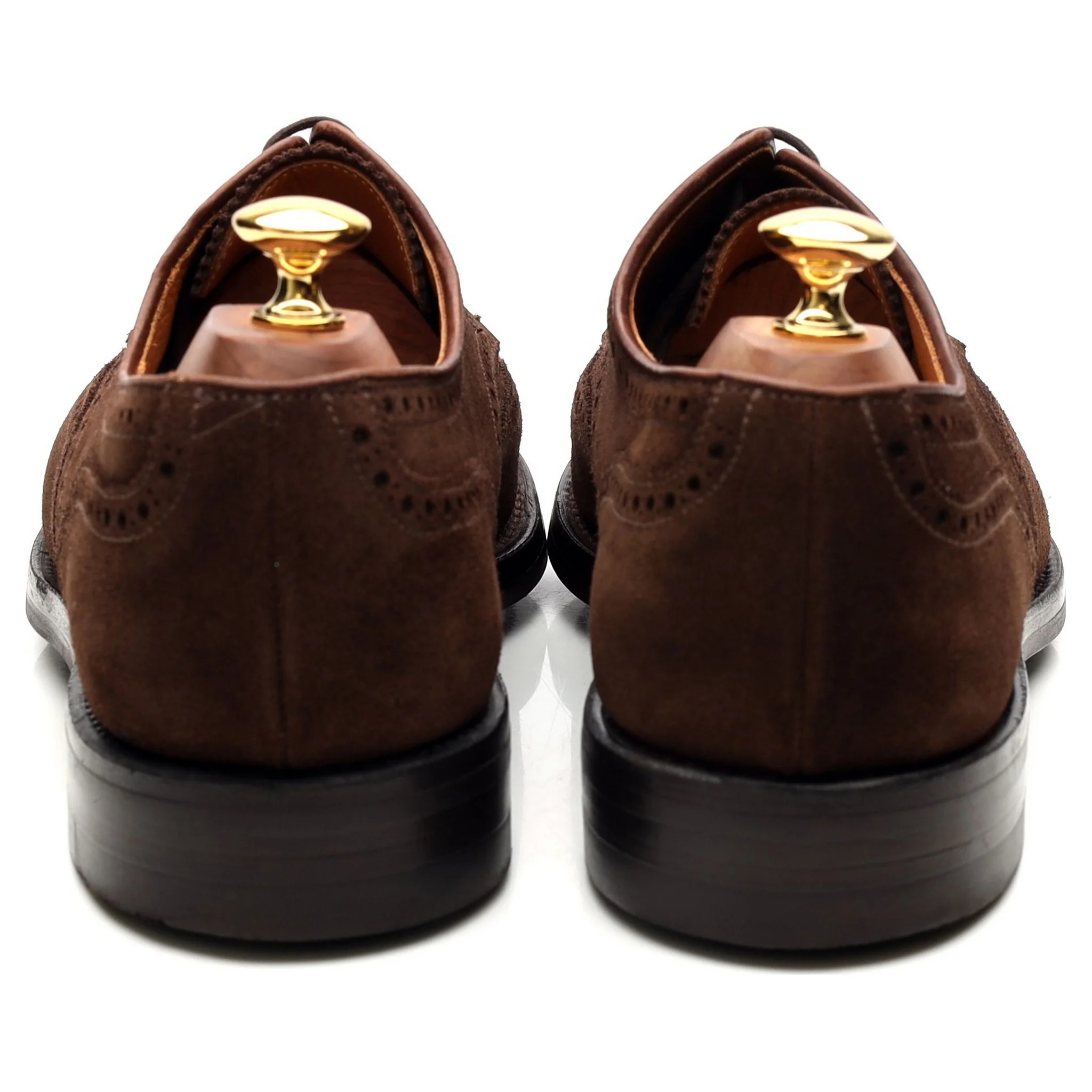 'Cardiff' Dark Brown Suede Derby Brogues UK 9 E - Image 4