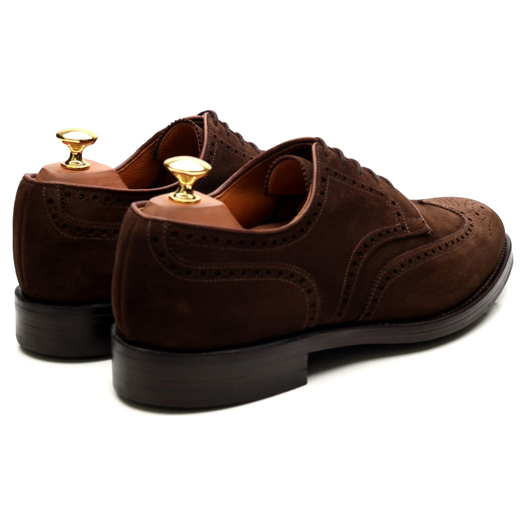 'Cardiff' Dark Brown Suede Derby Brogues UK 9 E - Image 5