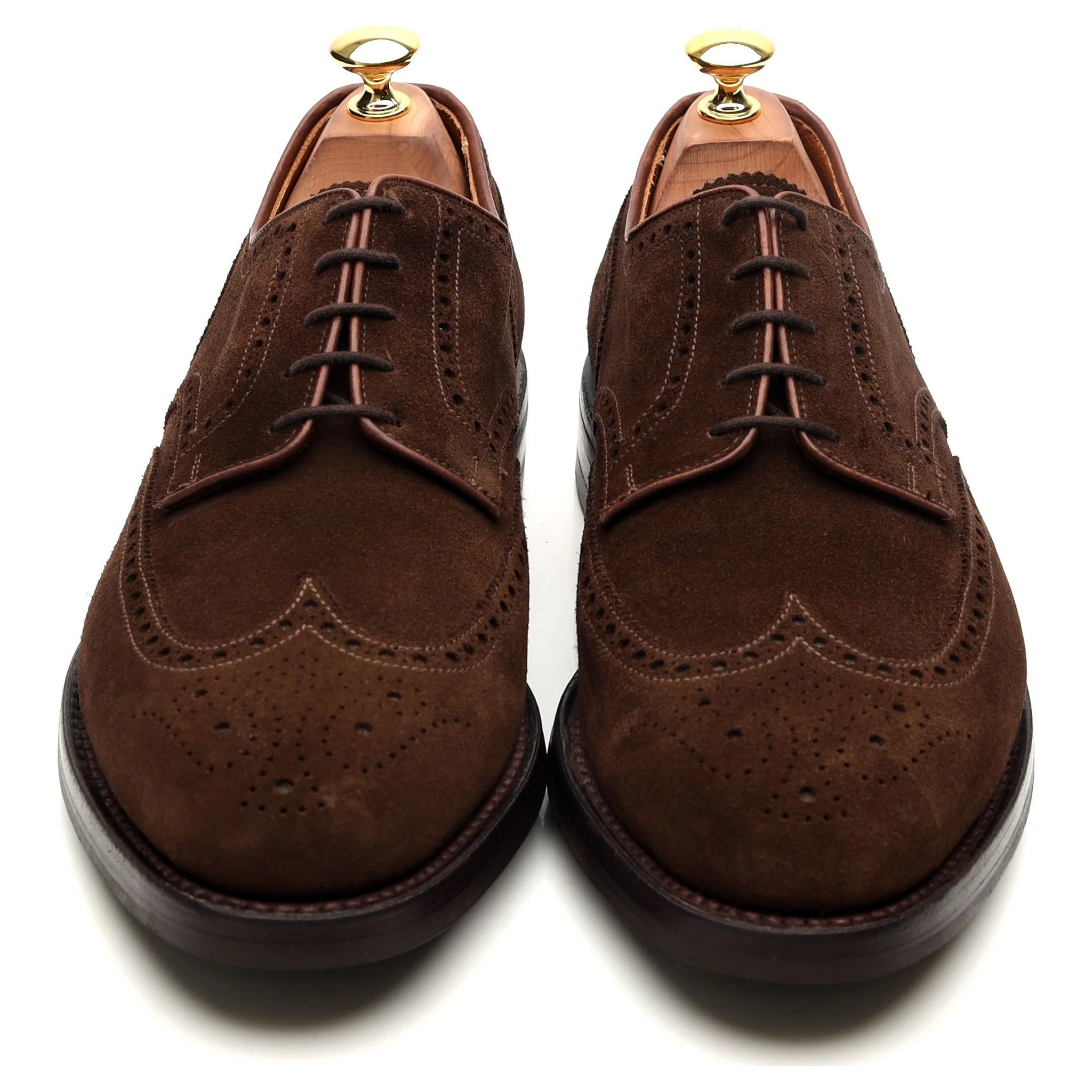'Cardiff' Dark Brown Suede Derby Brogues UK 9 E - Image 9