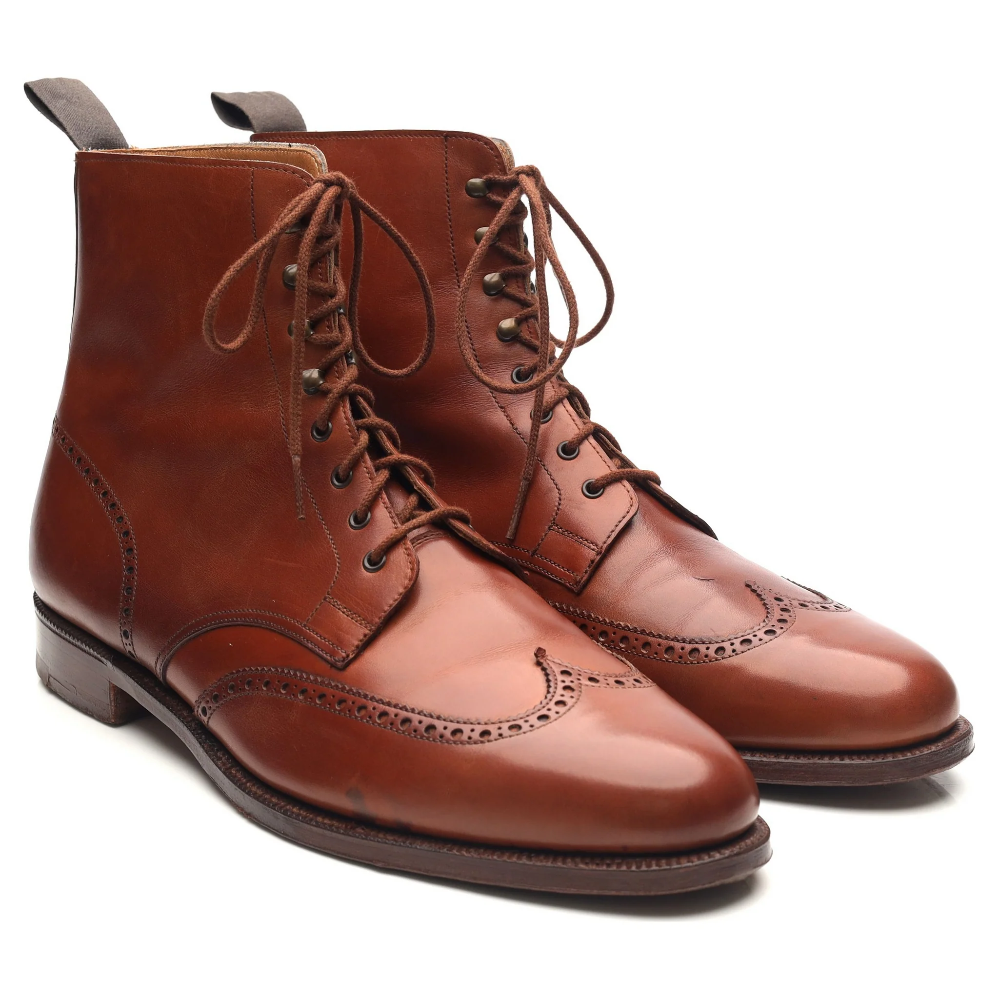 'Cavalry' Tan Brown Leather Boots UK 11 E - Image 7