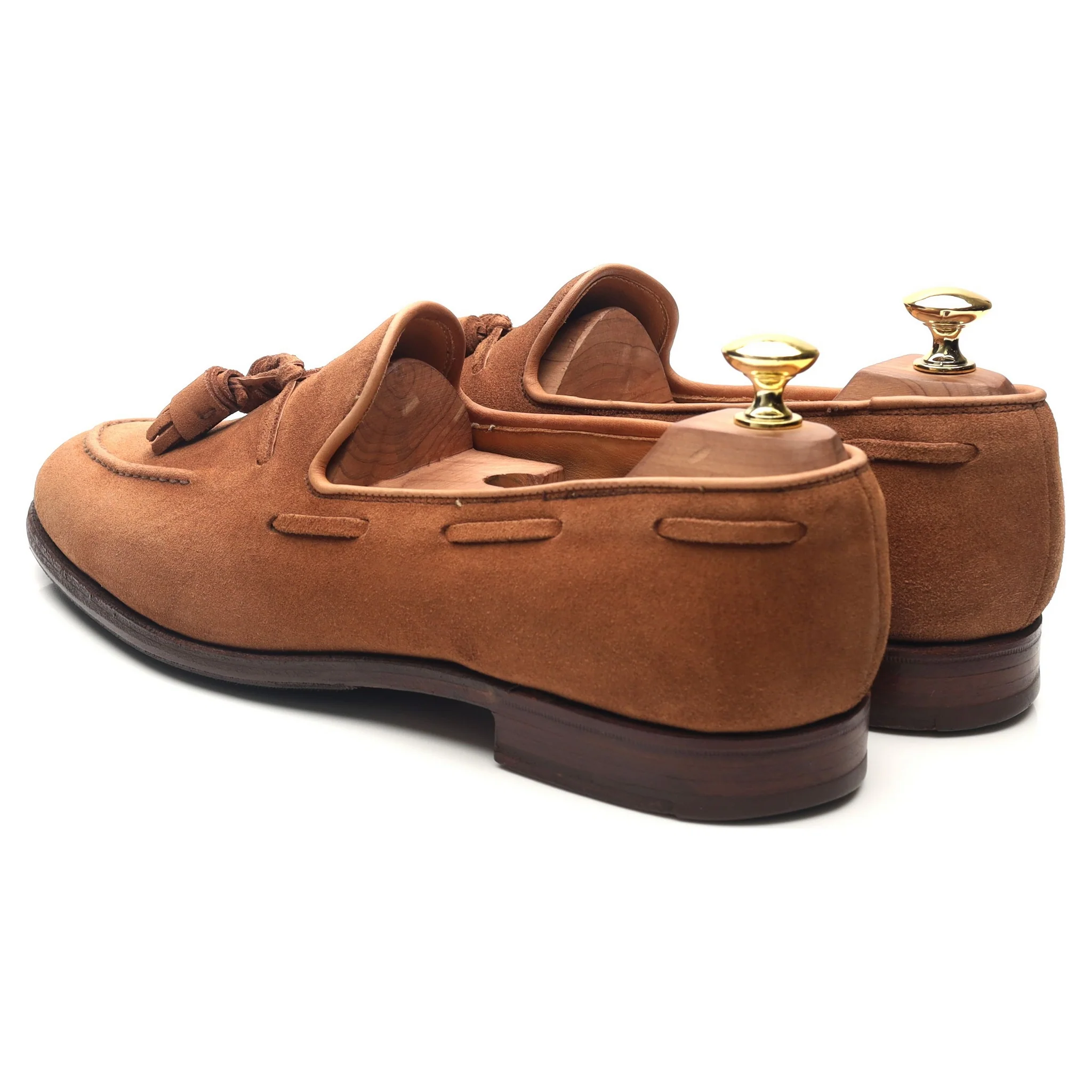 'Cavendish 2' Tan Brown Suede Tassel Loafers UK 8.5 E - Image 3