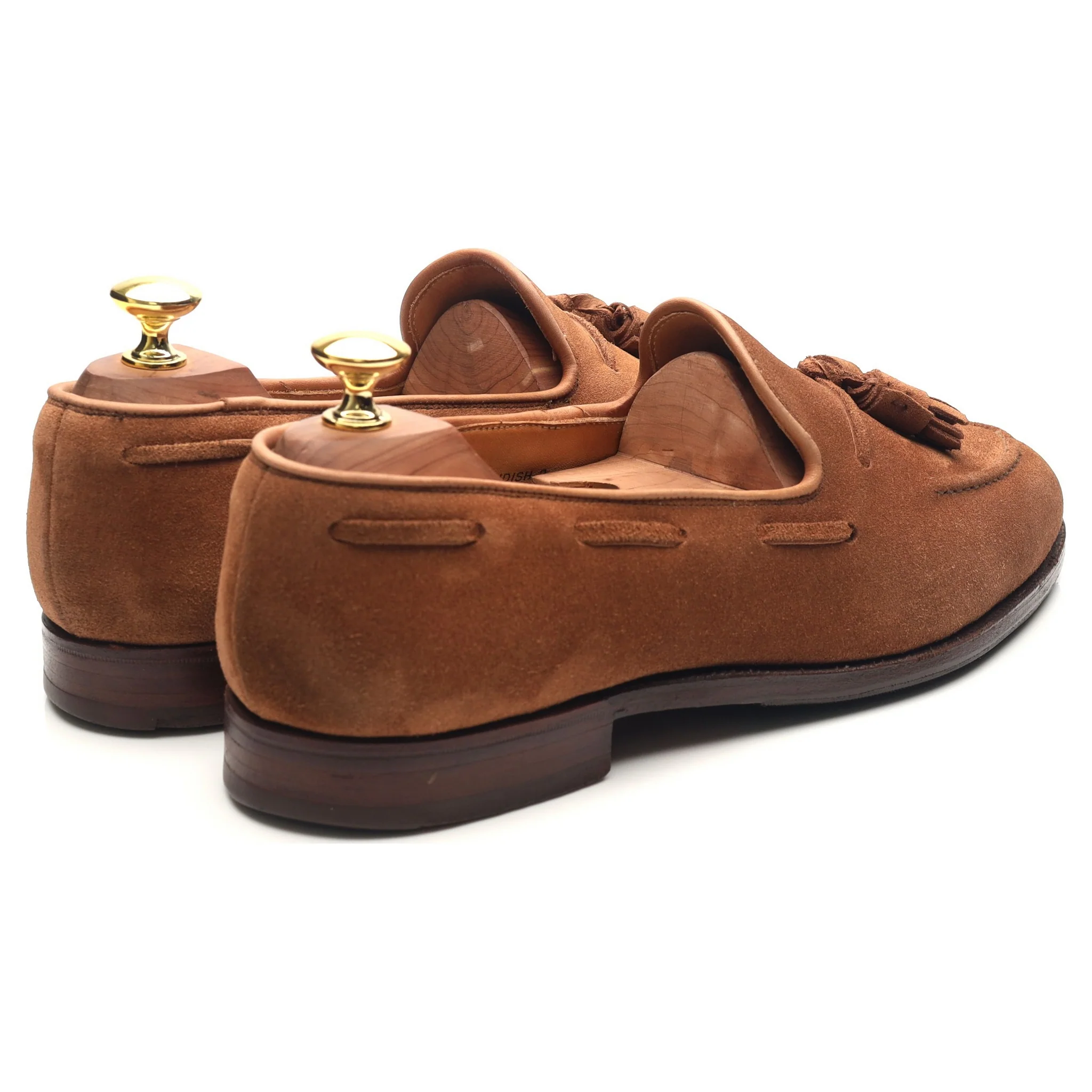'Cavendish 2' Tan Brown Suede Tassel Loafers UK 8.5 E - Image 5
