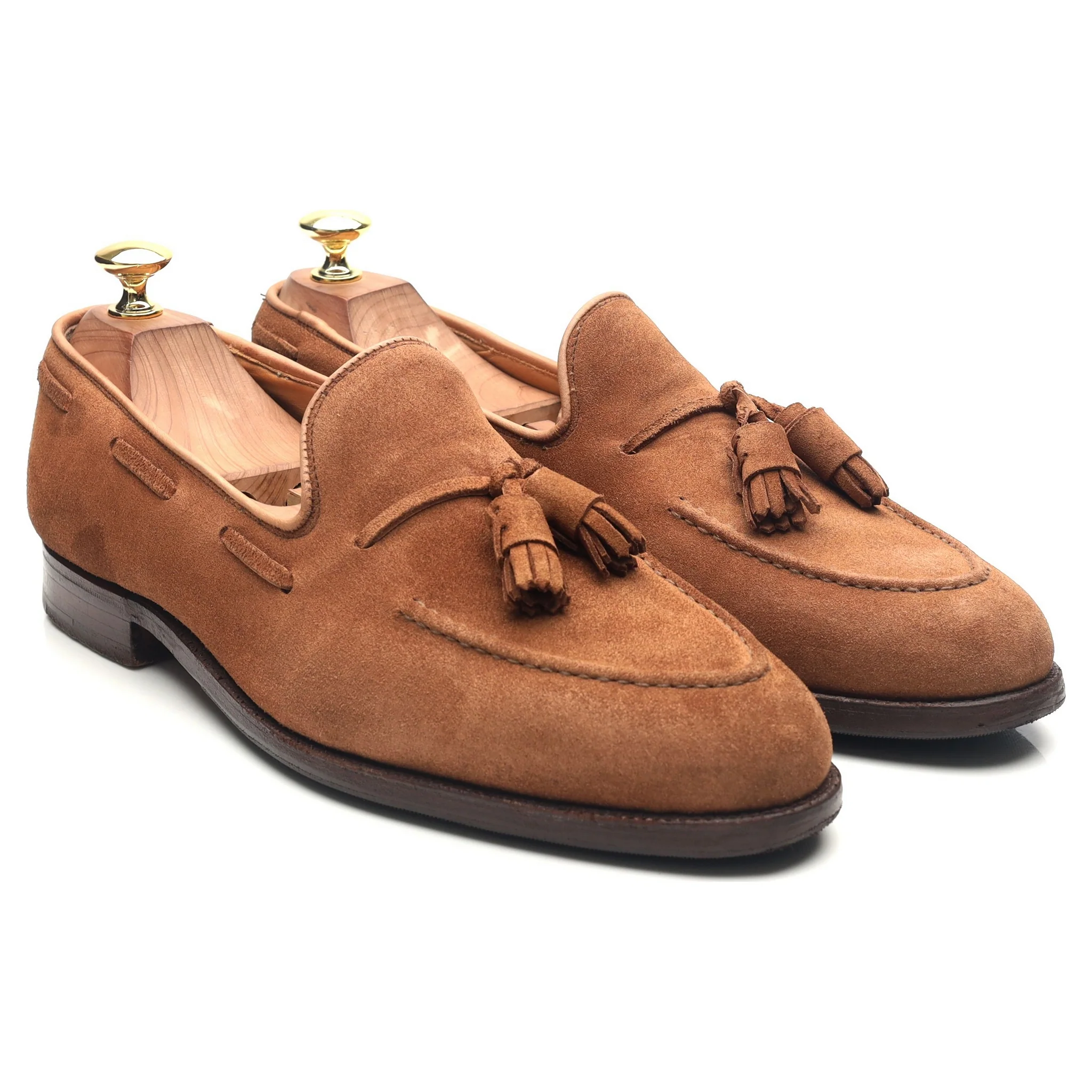 'Cavendish 2' Tan Brown Suede Tassel Loafers UK 8.5 E - Image 7