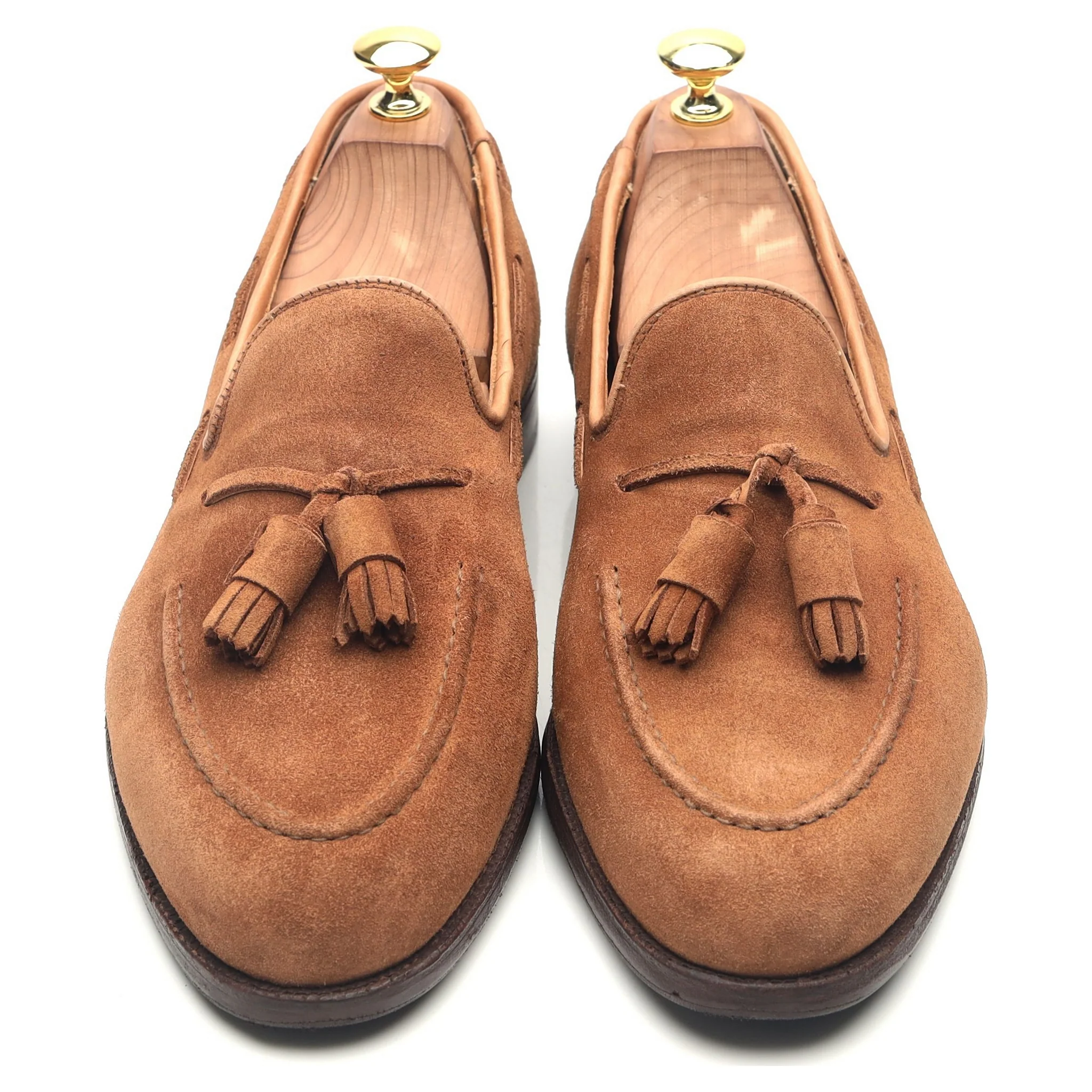 'Cavendish 2' Tan Brown Suede Tassel Loafers UK 8.5 E - Image 9