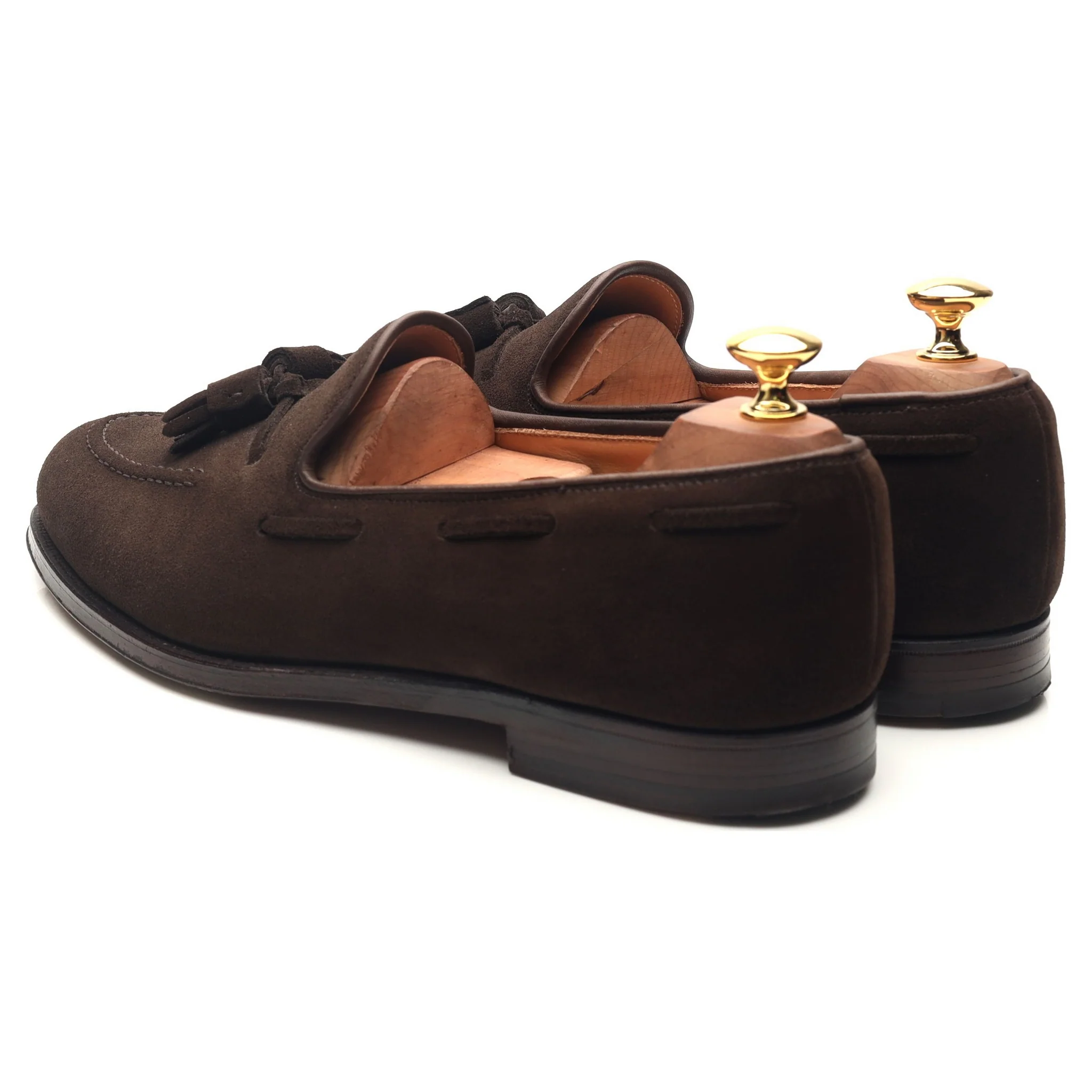 'Cavendish 2' Dark Brown Suede Tassel Loafers UK 9 E - Image 3