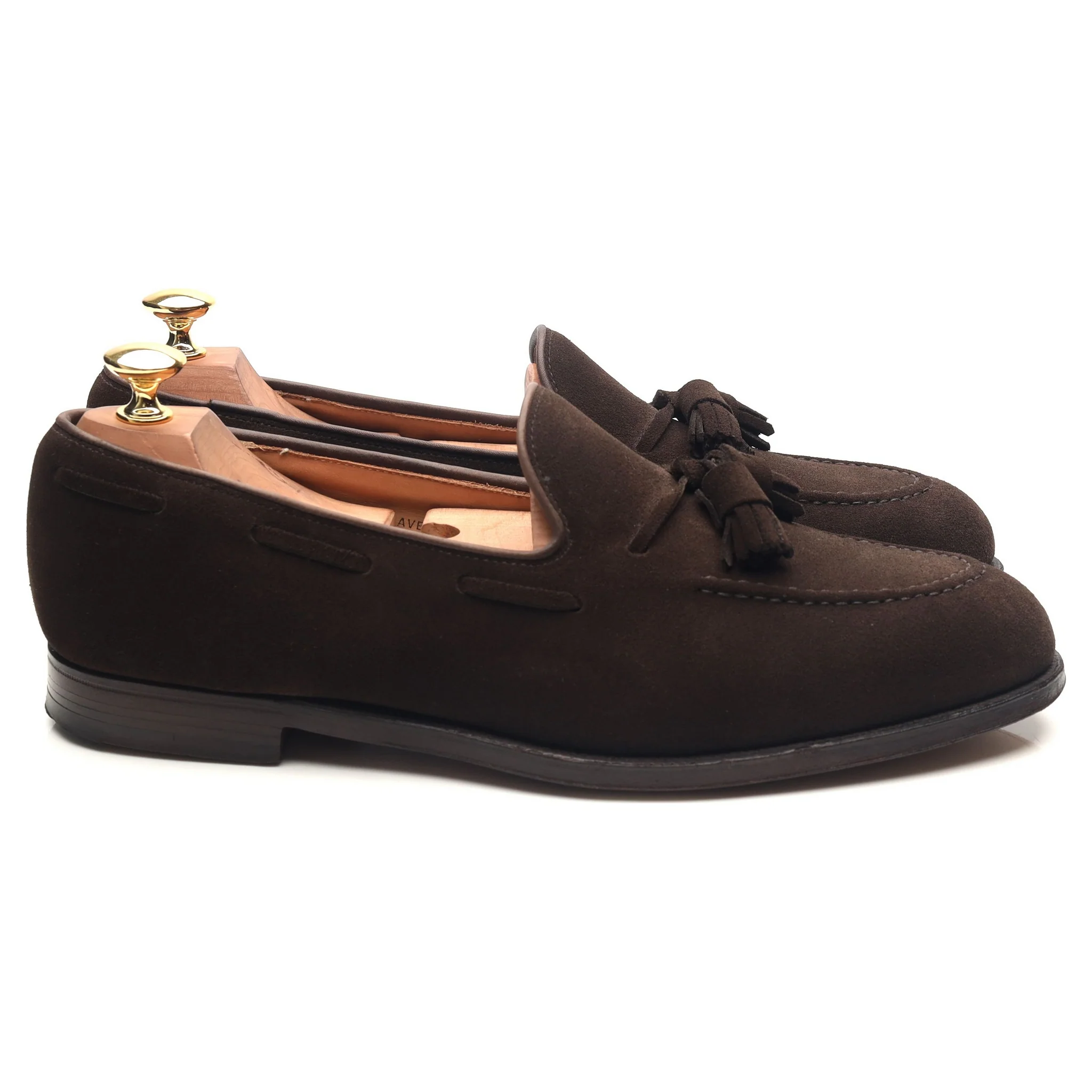 'Cavendish 2' Dark Brown Suede Tassel Loafers UK 9 E - Image 6