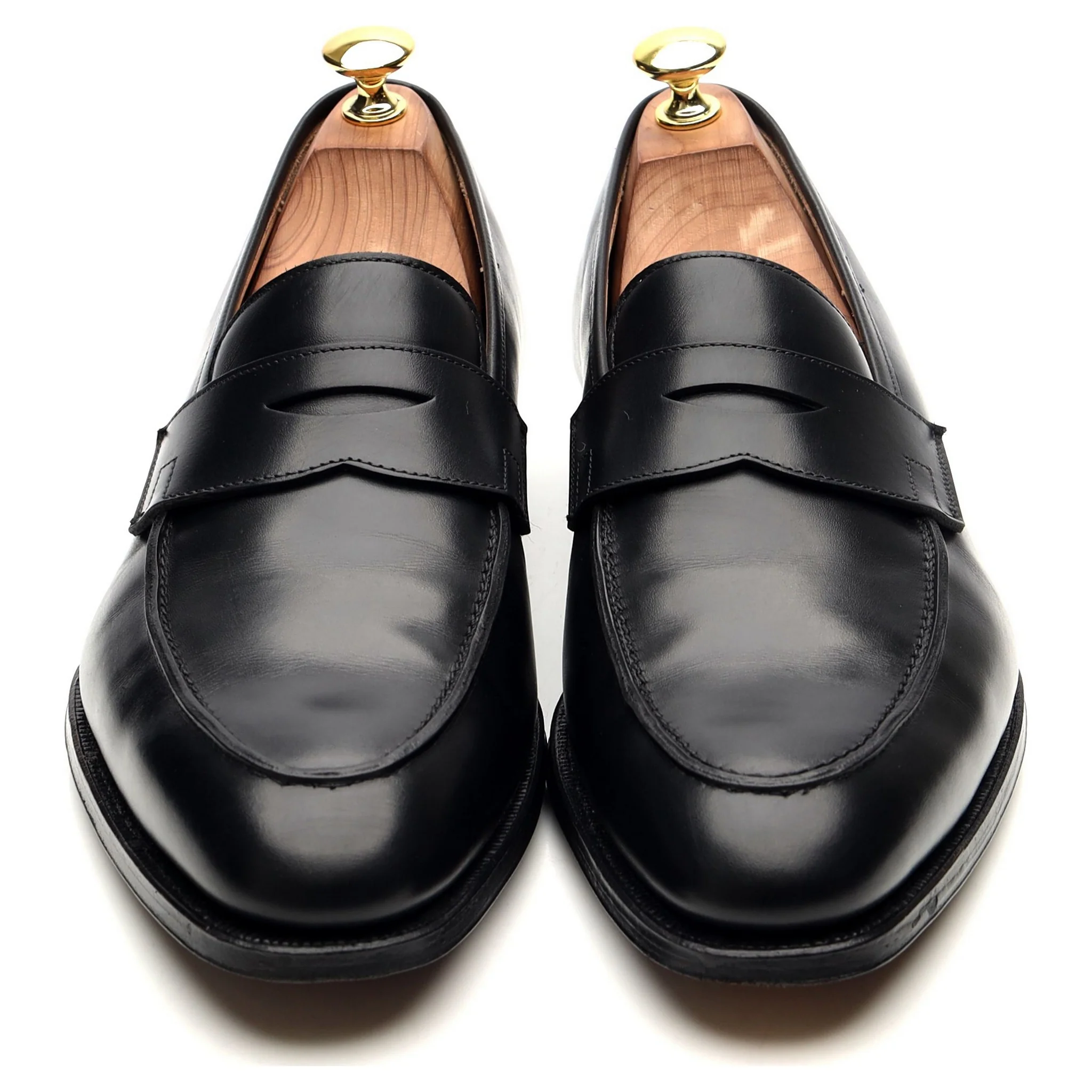 'Crawford' Black Leather Loafers UK 8.5 E - Image 9