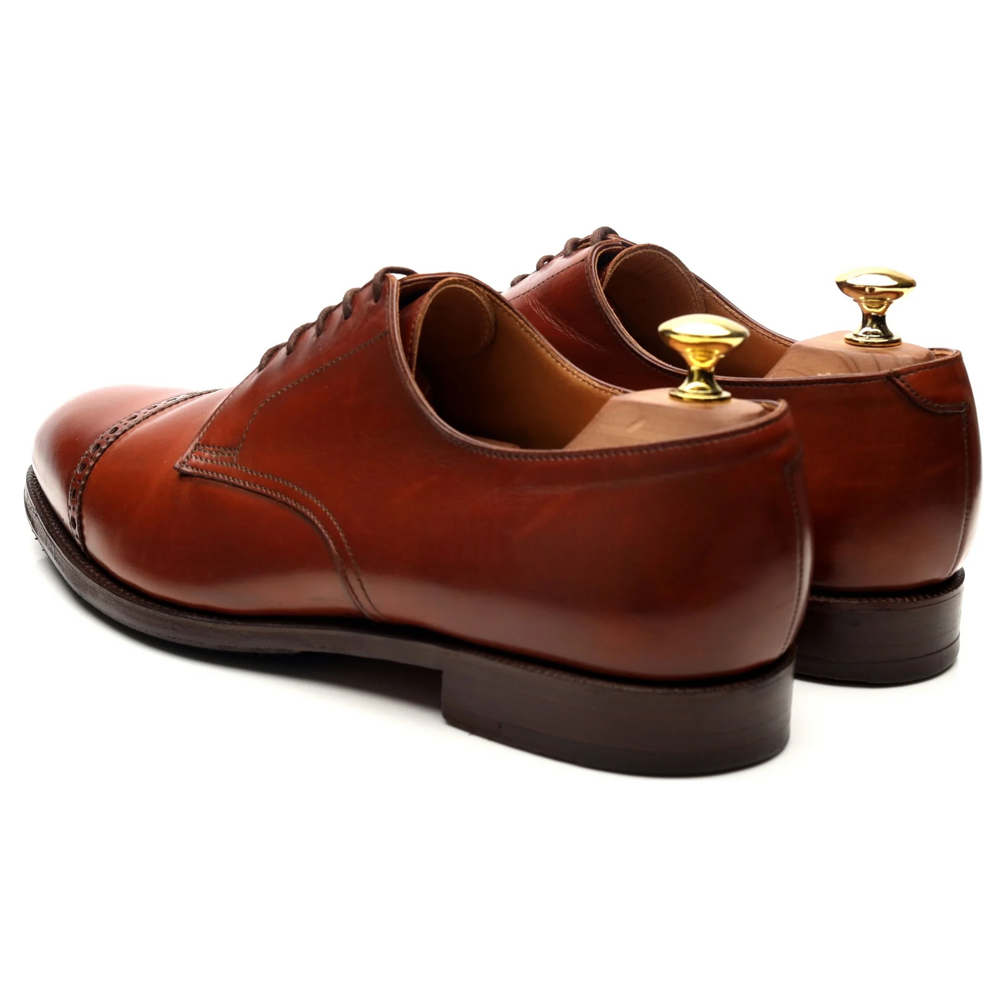 'Draycott' Tan Brown Leather Cap Toe Derby UK 8.5 G - Image 3