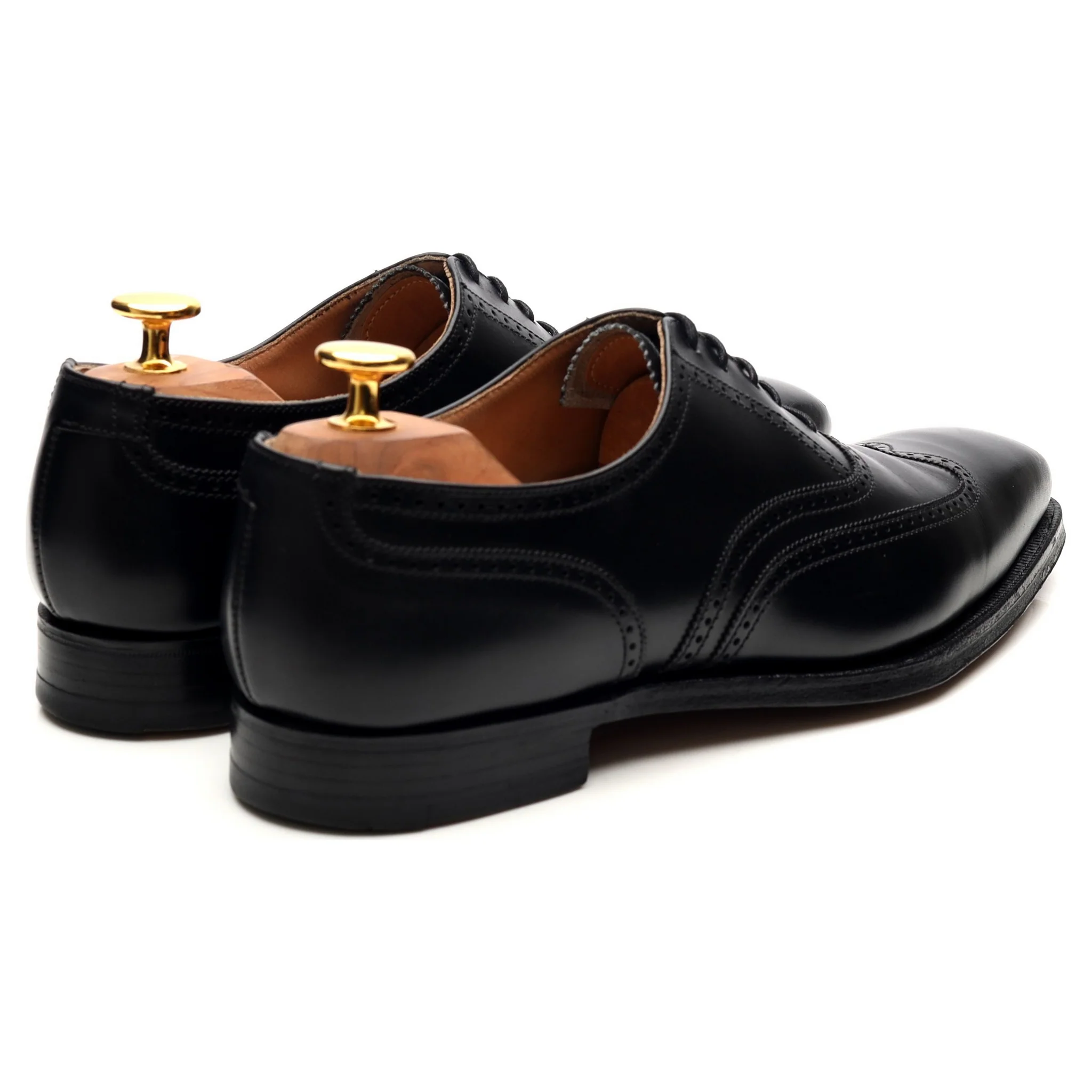 'Drummond' Black Leather Oxford Brogues UK 5.5 E - Image 5