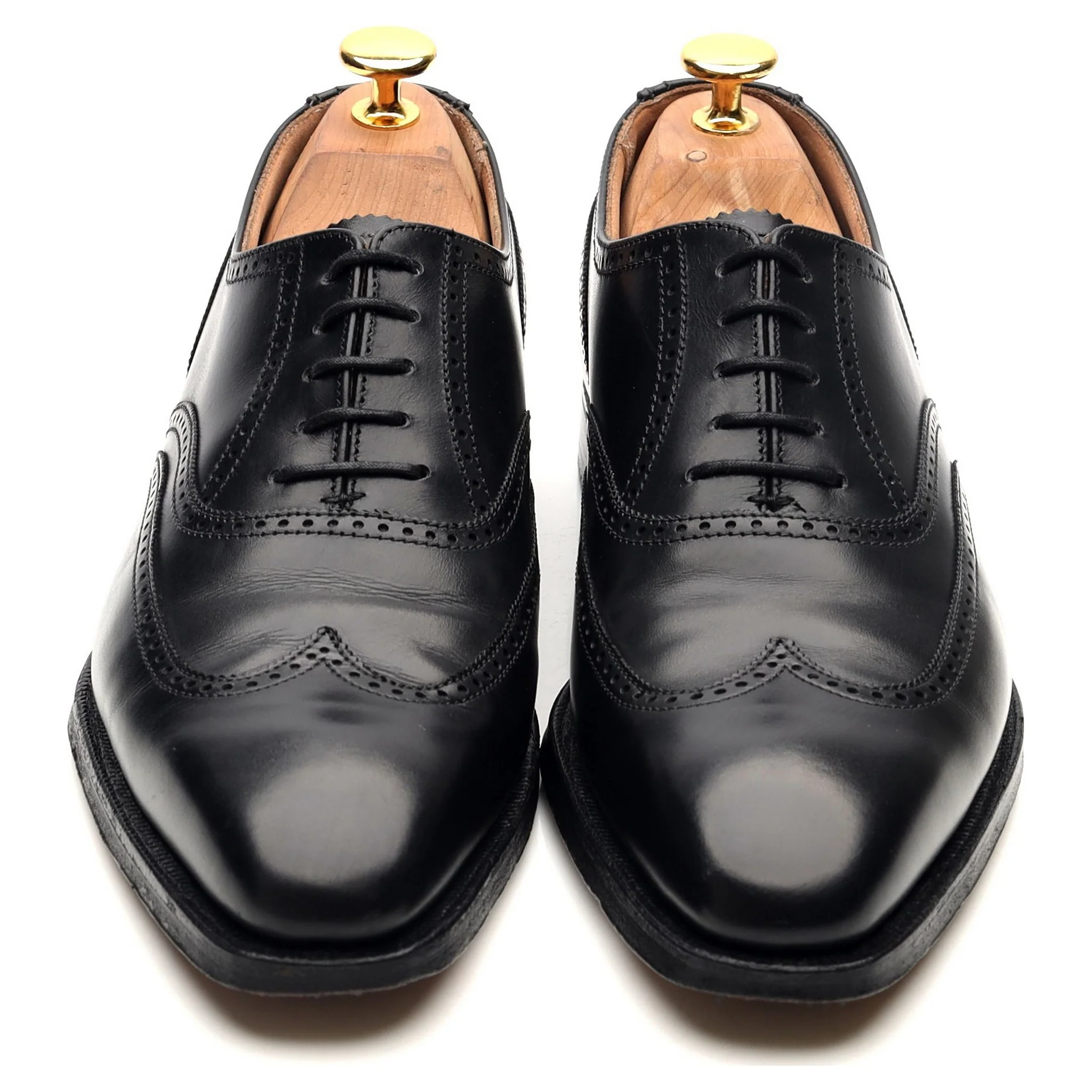 'Drummond' Black Leather Oxford Brogues UK 5.5 E - Image 9