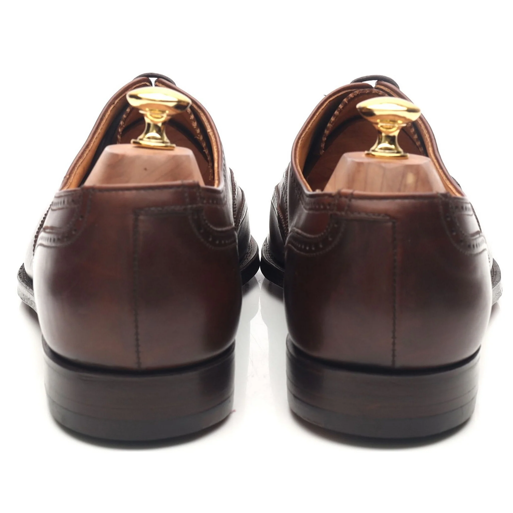 'Drummond' Dark Brown Leather Oxford Brogues UK 9 E - Image 4