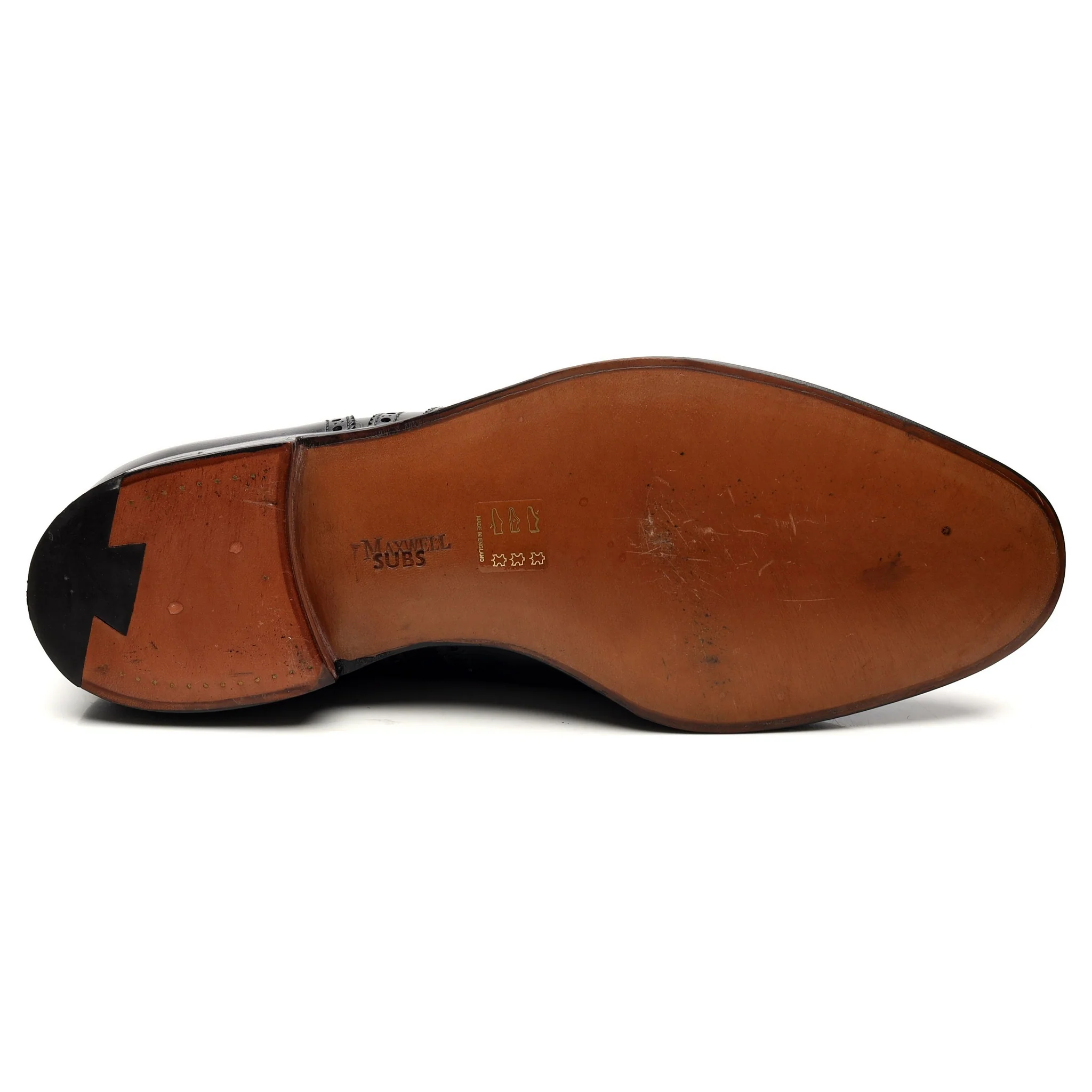 Henry Maxwell Black Leather Brogues UK 10.5 E - Image 11