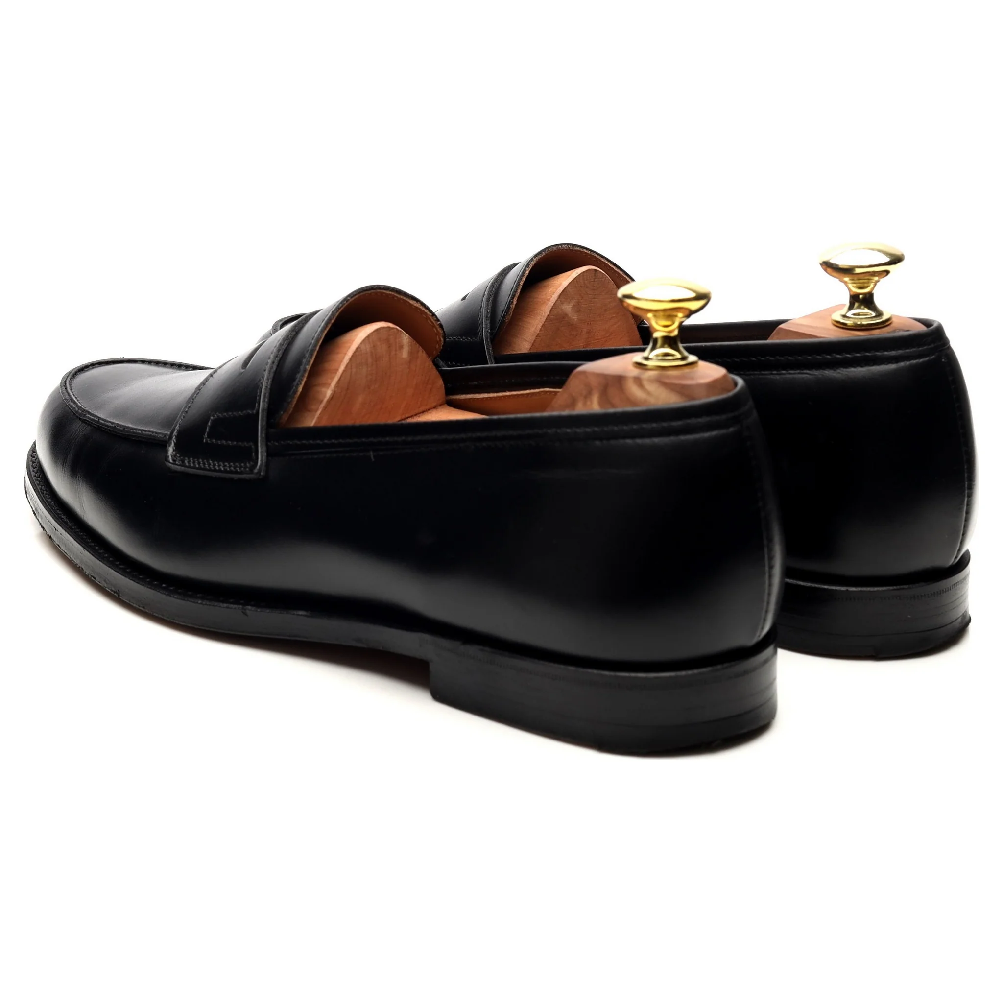 'Grantham 2' Black Leather Loafers UK 7 E - Image 3