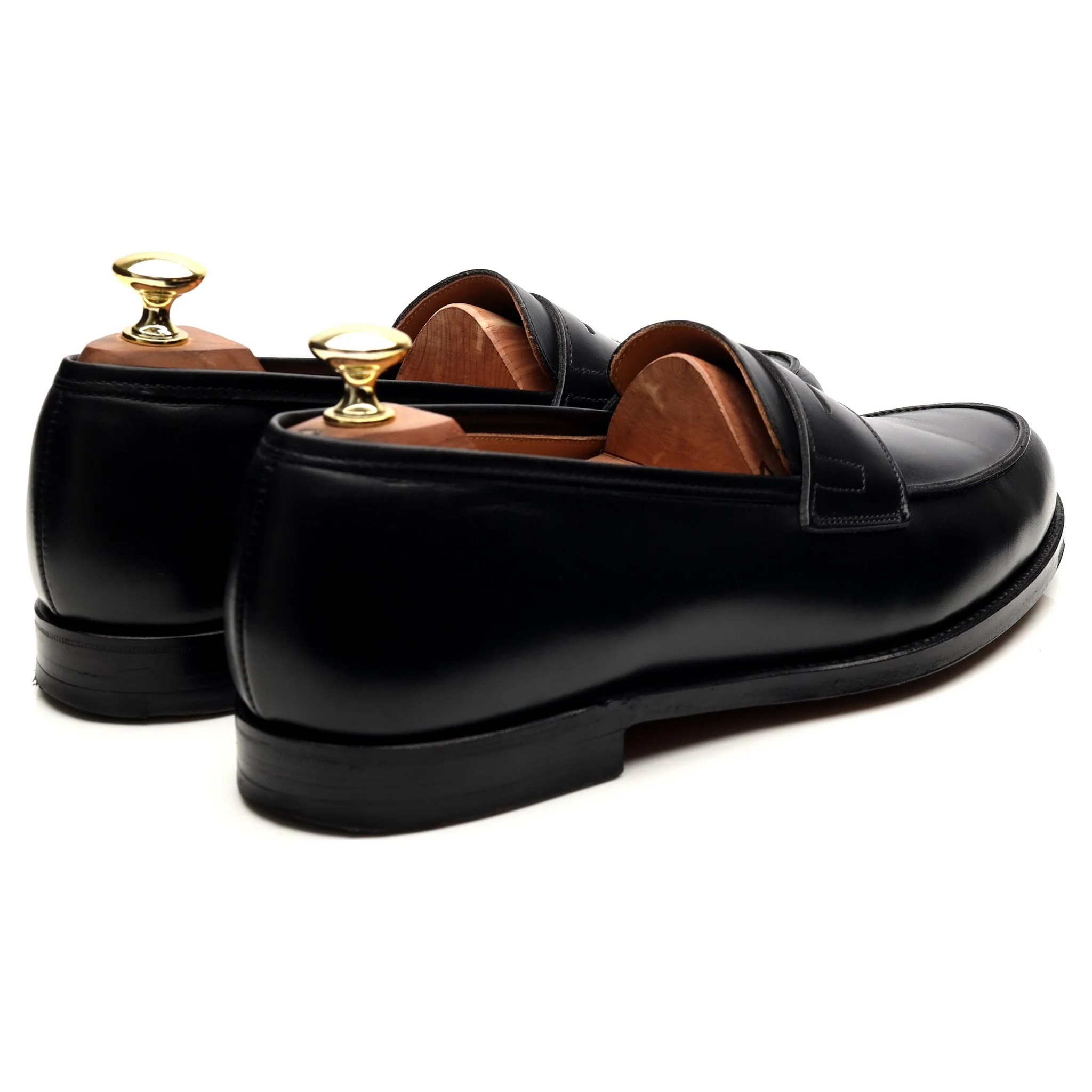 'Grantham 2' Black Leather Loafers UK 7 E - Image 5