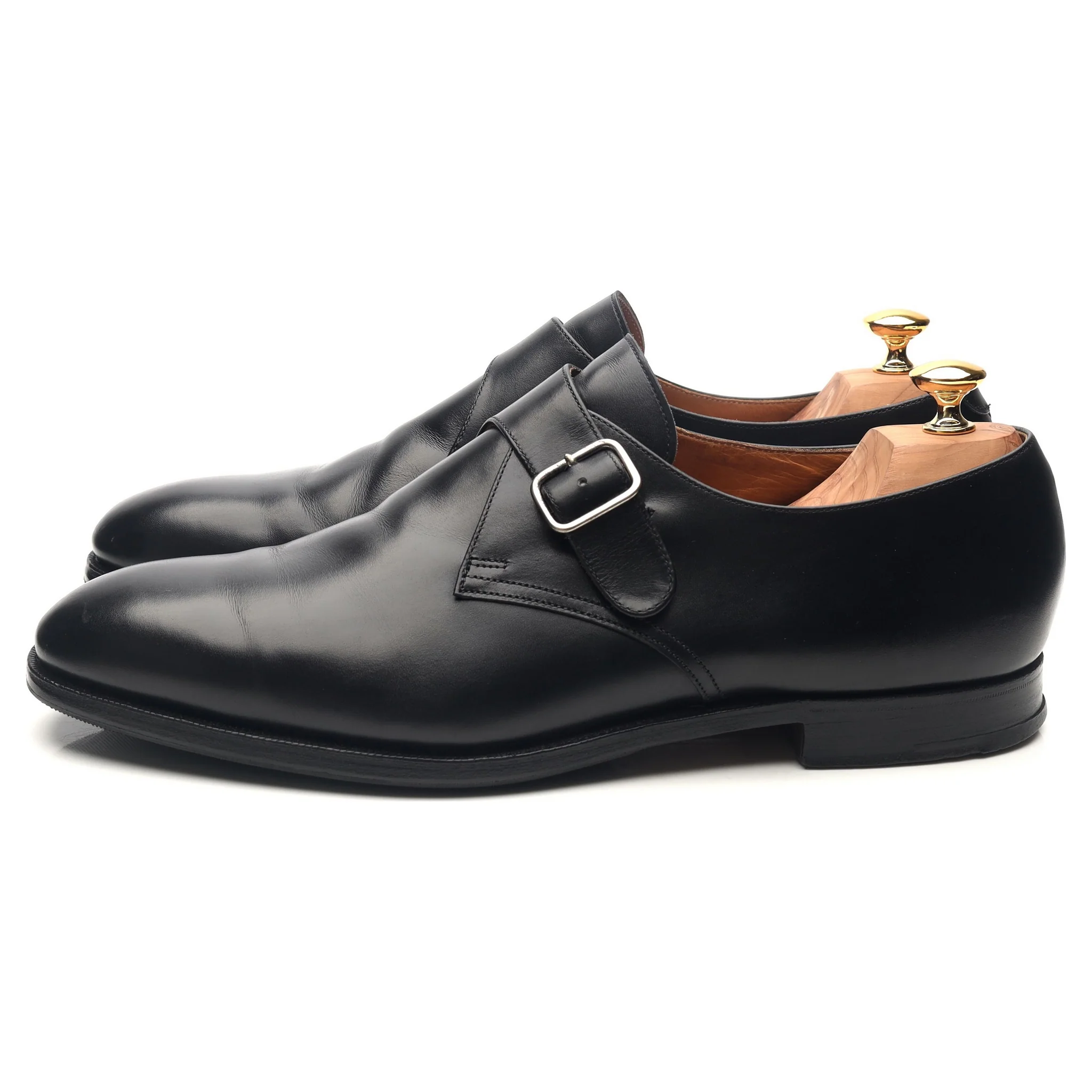 'Grosvenor' Black Leather Monk Strap UK 12 F - Image 2