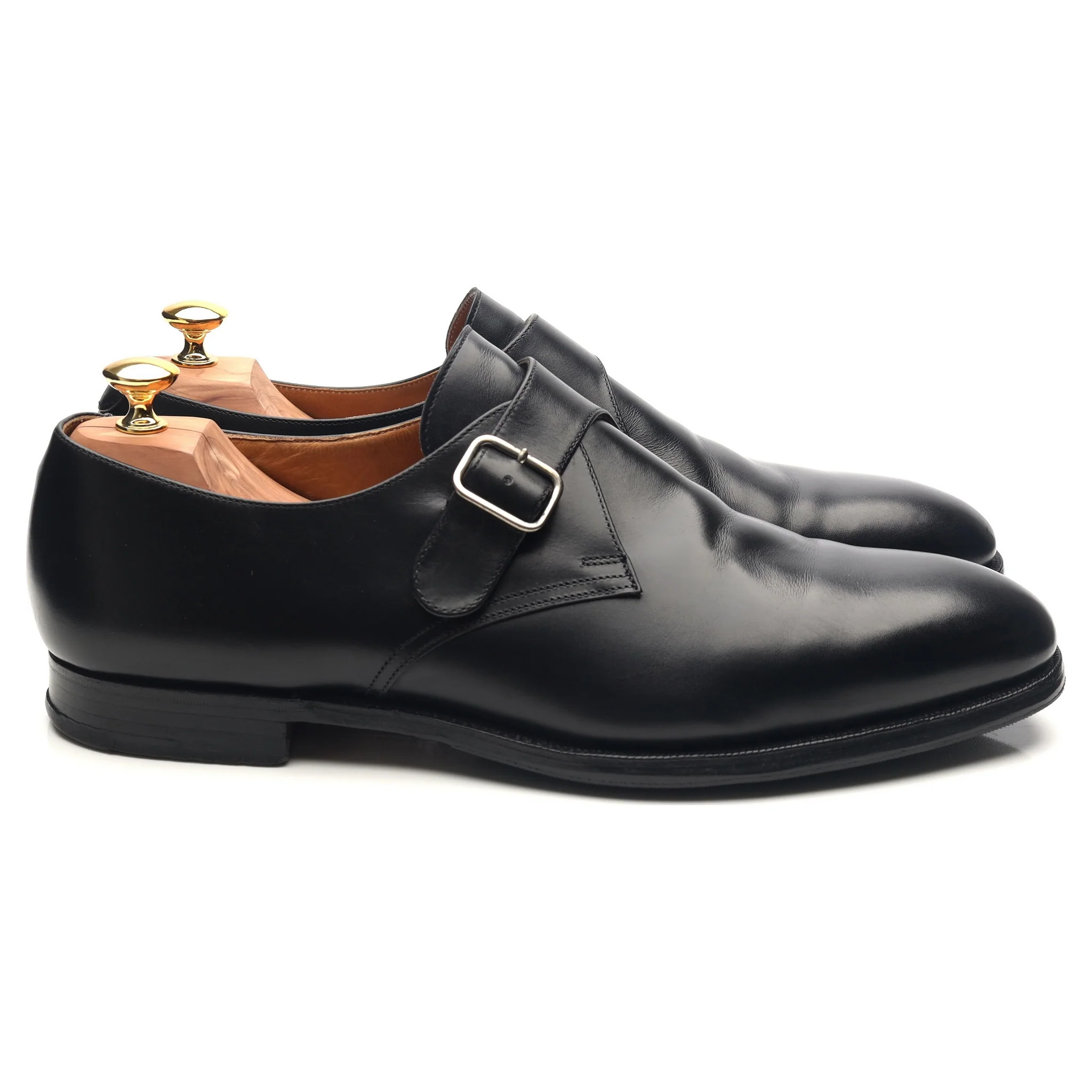 'Grosvenor' Black Leather Monk Strap UK 12 F - Image 6