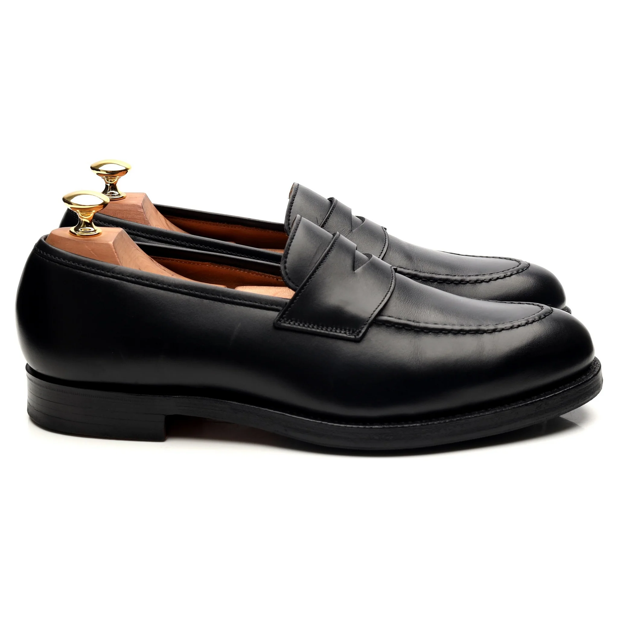 'Henley' Black Leather Loafers UK 9 E - Image 6