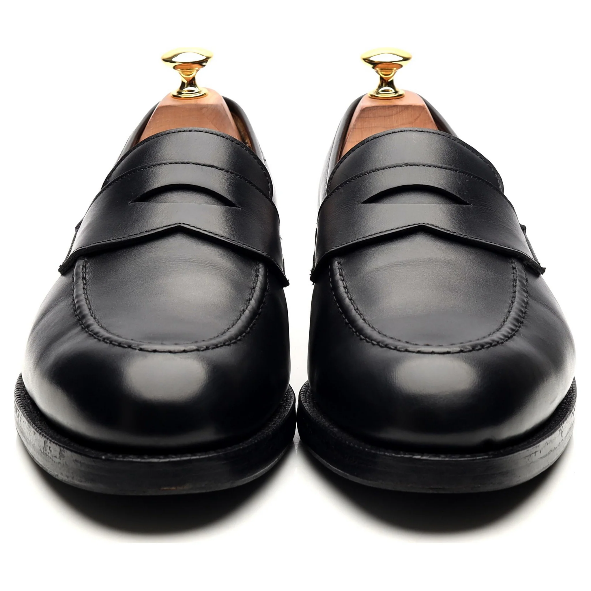 'Henley' Black Leather Loafers UK 9 E - Image 8