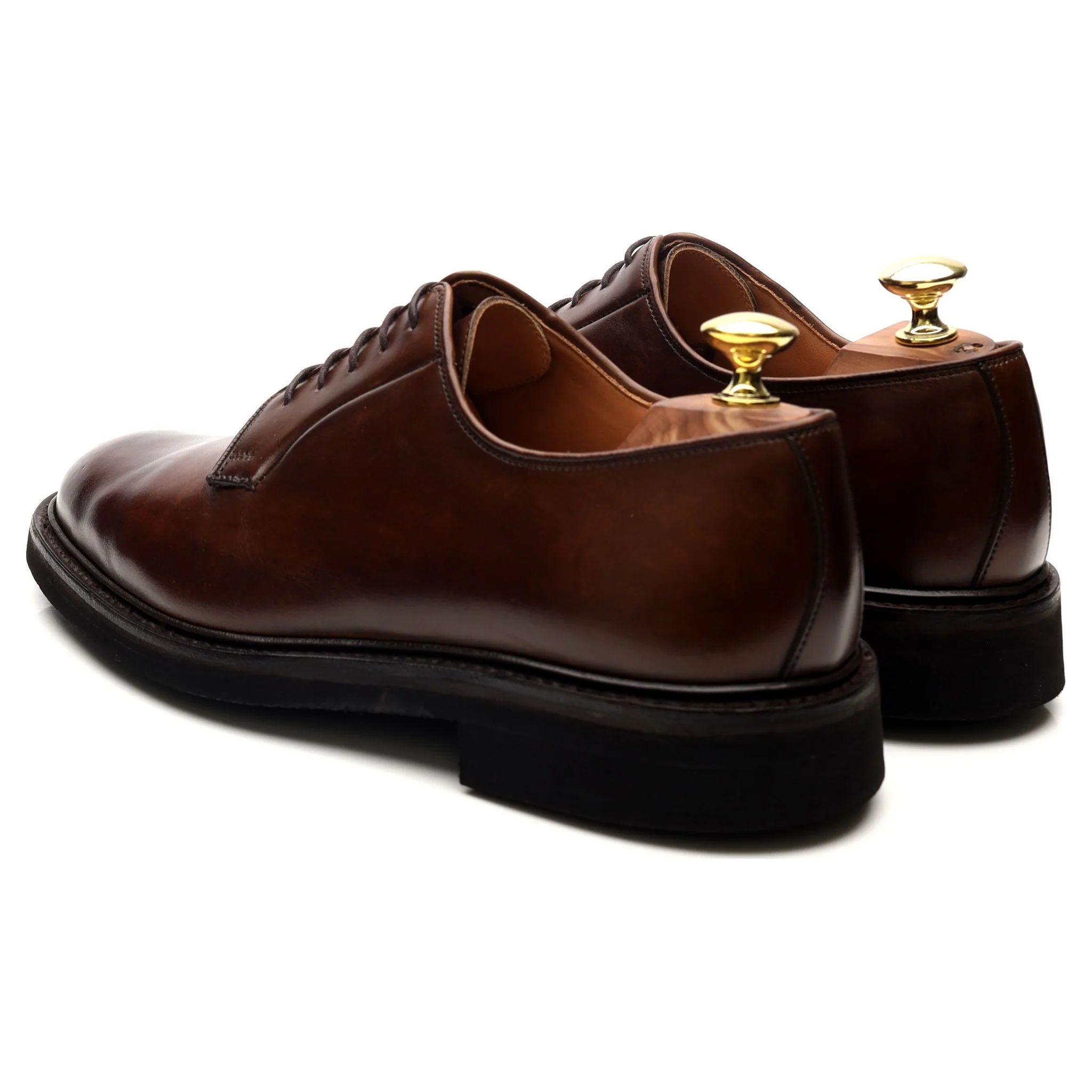 'Lanark 3' Dark Brown Leather Derby UK 7 E - Image 3