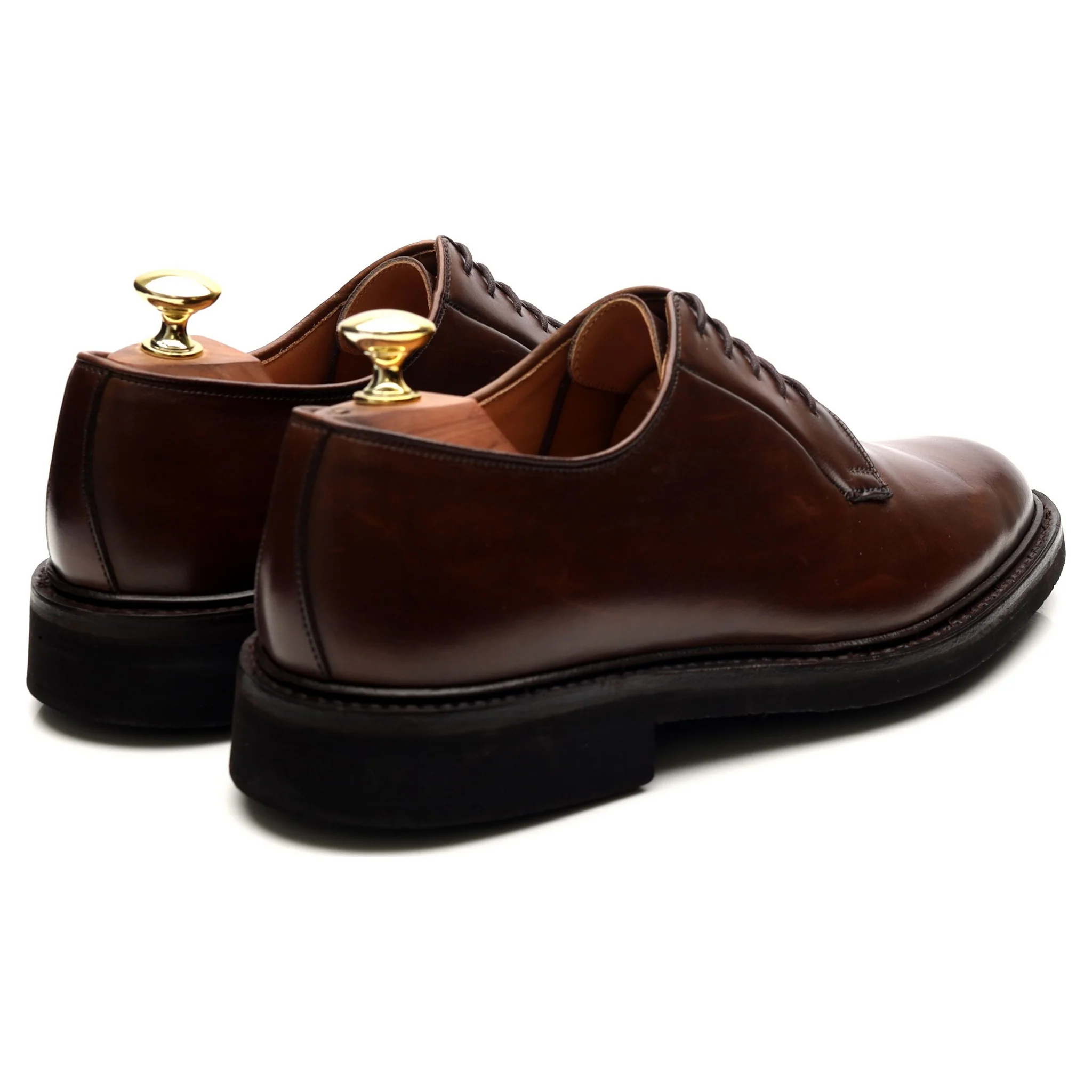 'Lanark 3' Dark Brown Leather Derby UK 7 E - Image 5