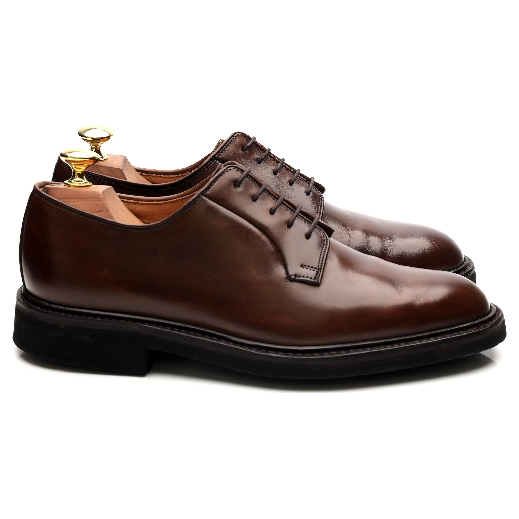 'Lanark 3' Dark Brown Leather Derby UK 7 E - Image 6