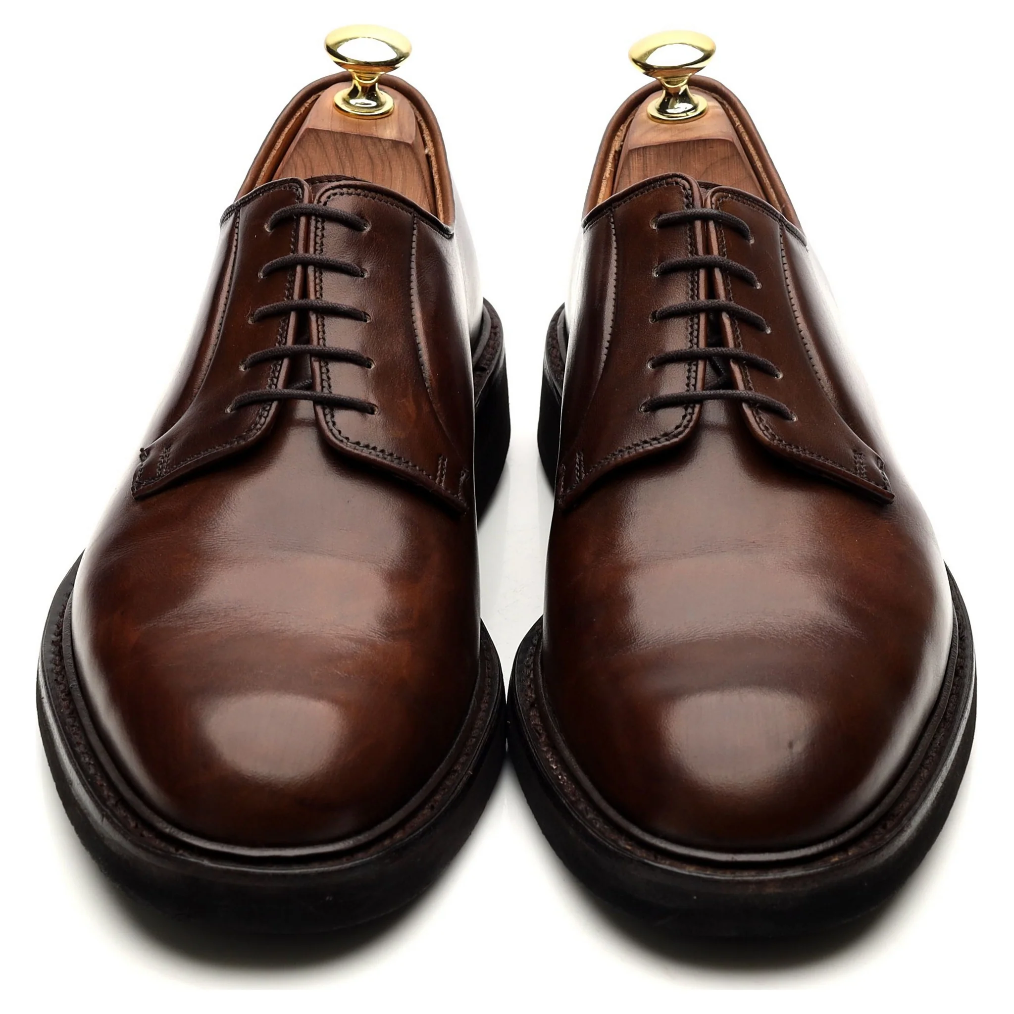 'Lanark 3' Dark Brown Leather Derby UK 7 E - Image 9