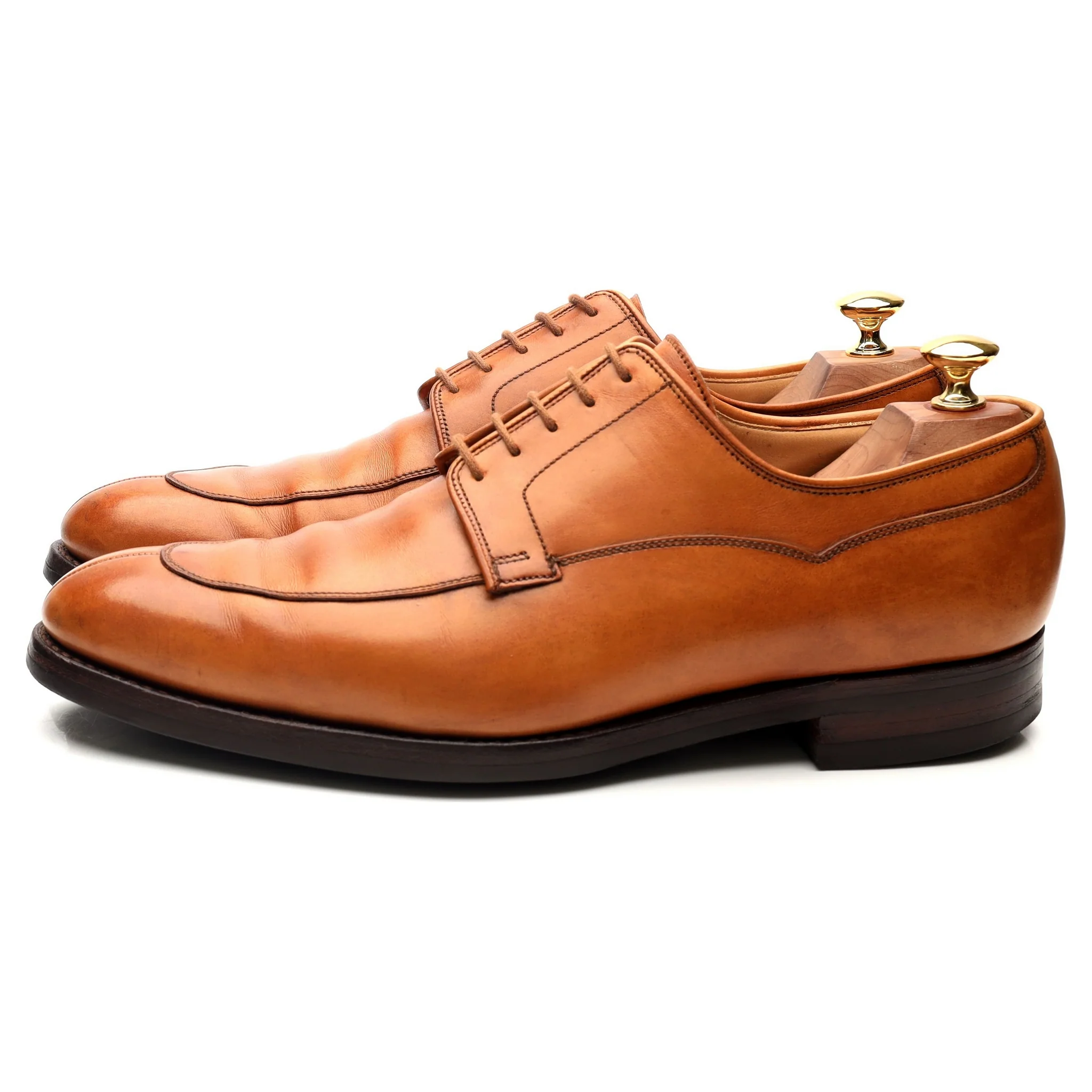 'Langdon' Tan Brown Leather Split Toe Derby UK 9.5 E - Image 2