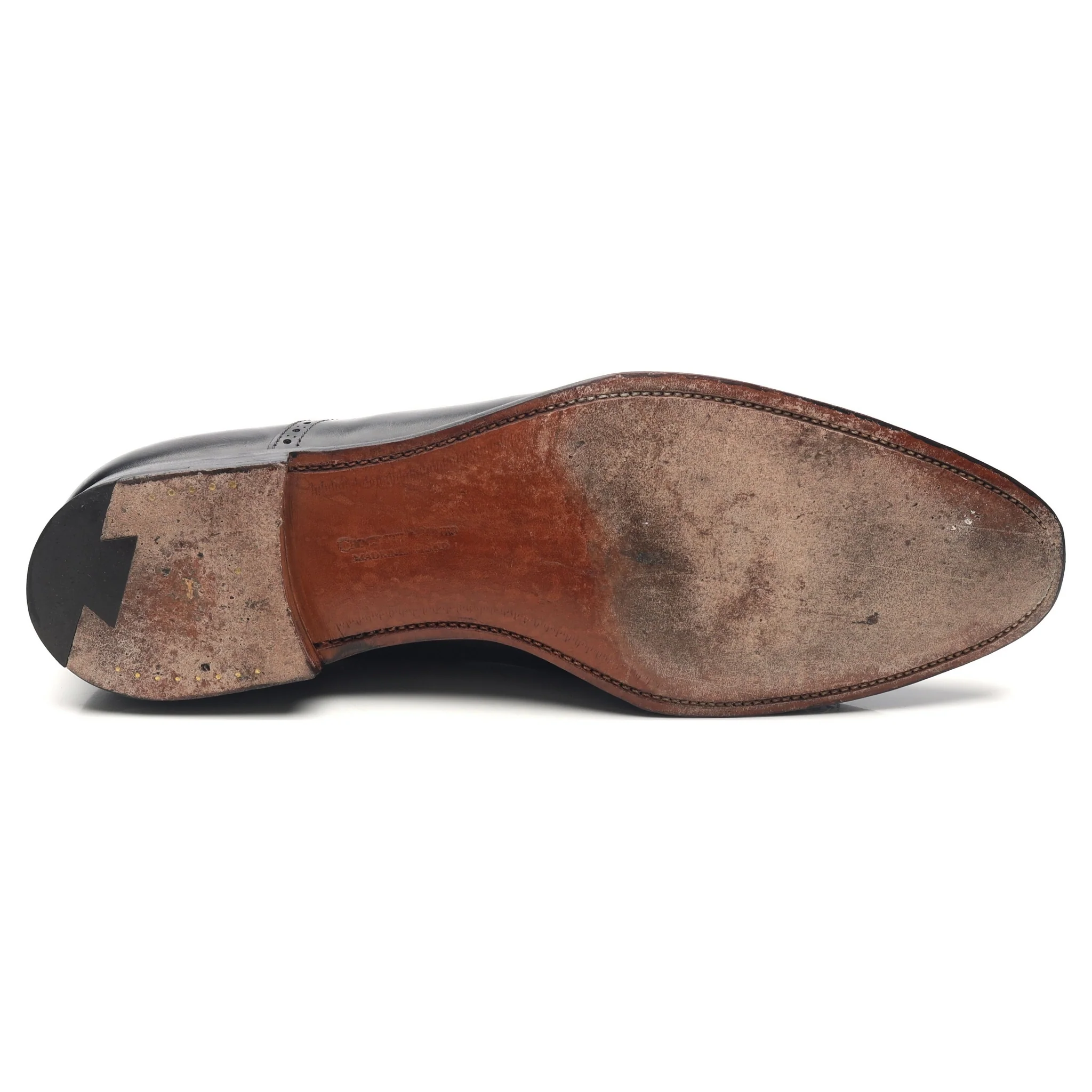 'Malton' Black Leather Oxford Semi Brogues UK 10 E - Image 11