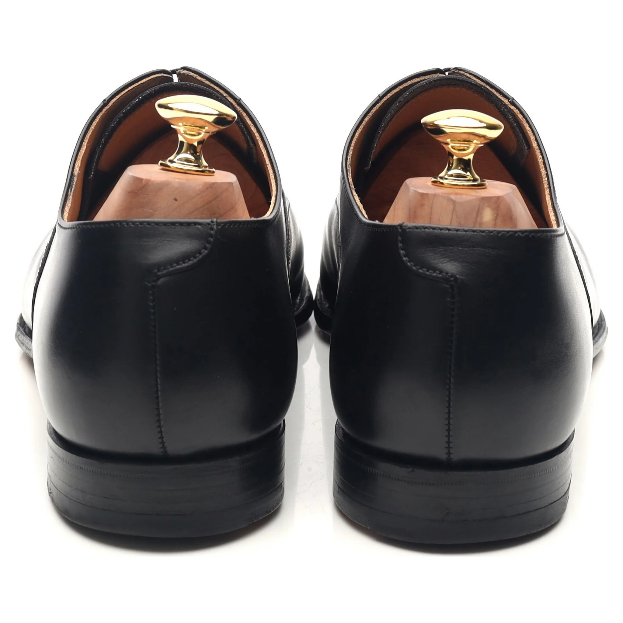 'Malton' Black Leather Oxford Semi Brogues UK 10 E - Image 4