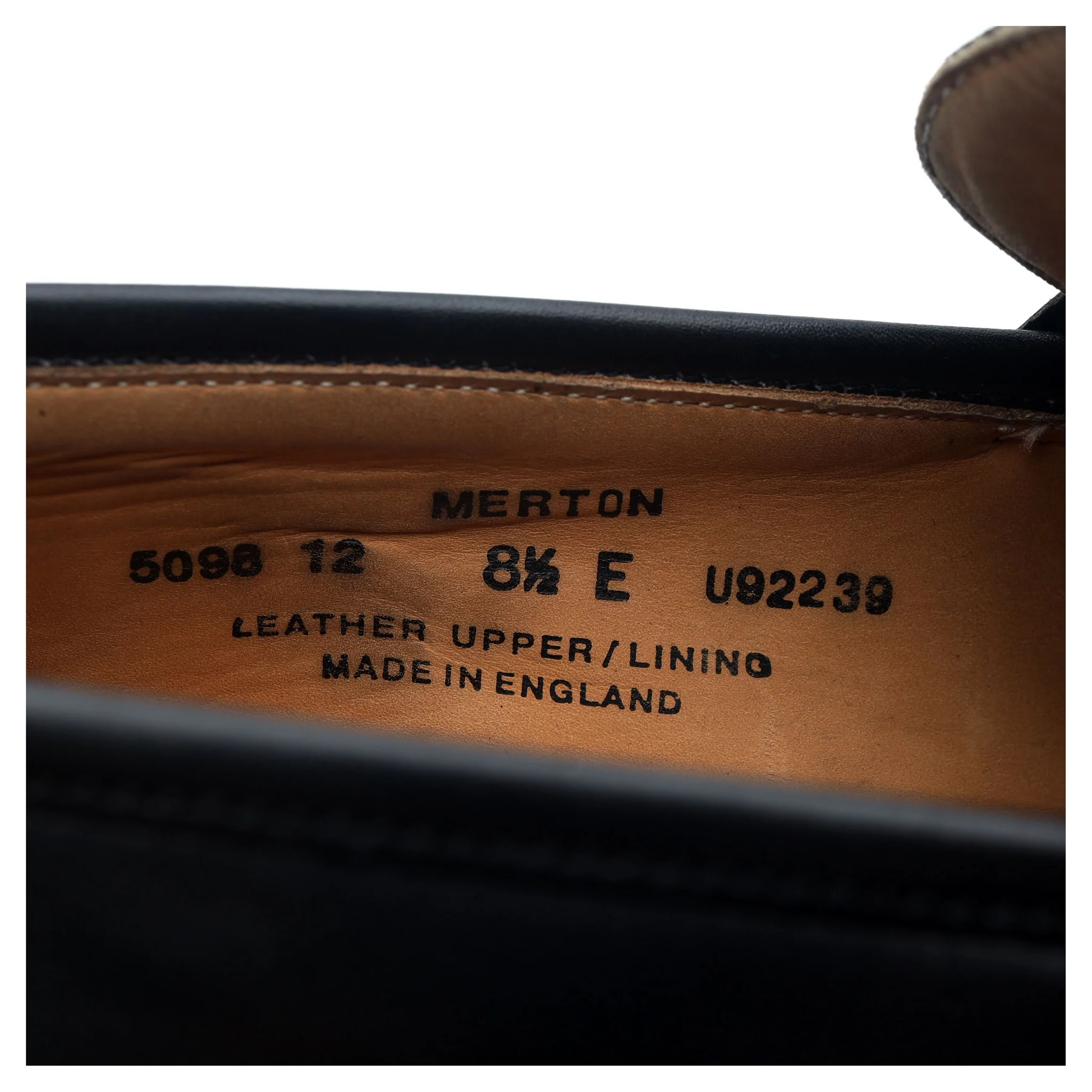 'Merton' Black Leather Loafers UK 8.5 E - Image 13