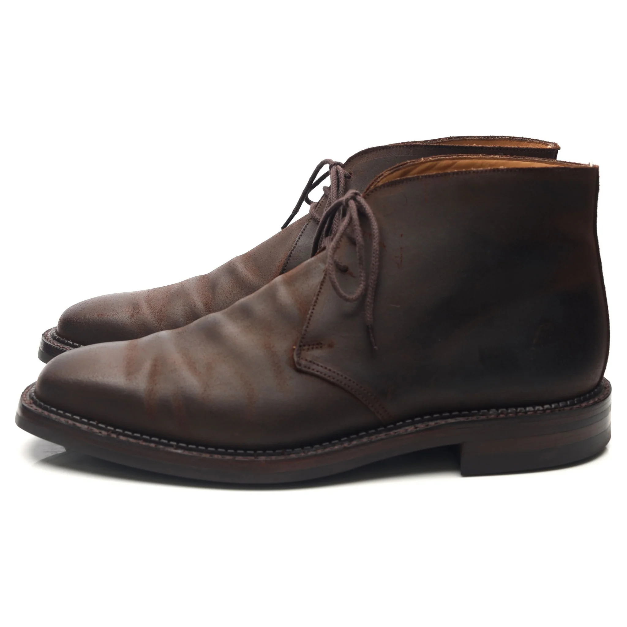 'Molton' Dark Brown Rough-Out Suede Chukka Boots UK 8.5 E - Image 2