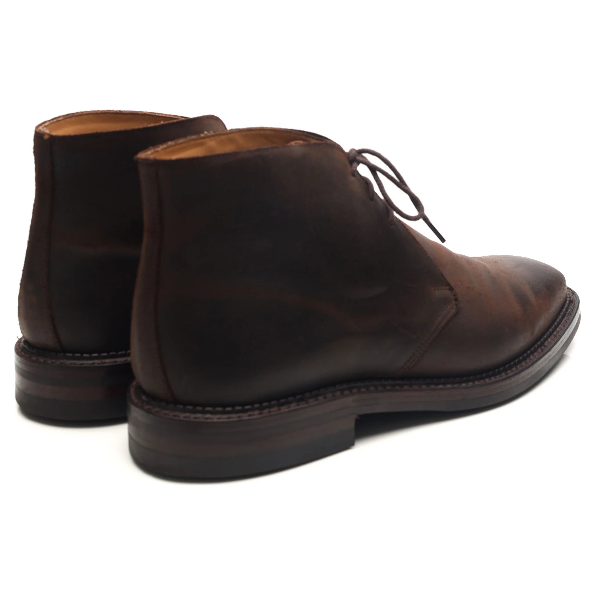 'Molton' Dark Brown Rough-Out Suede Chukka Boots UK 8.5 E - Image 5