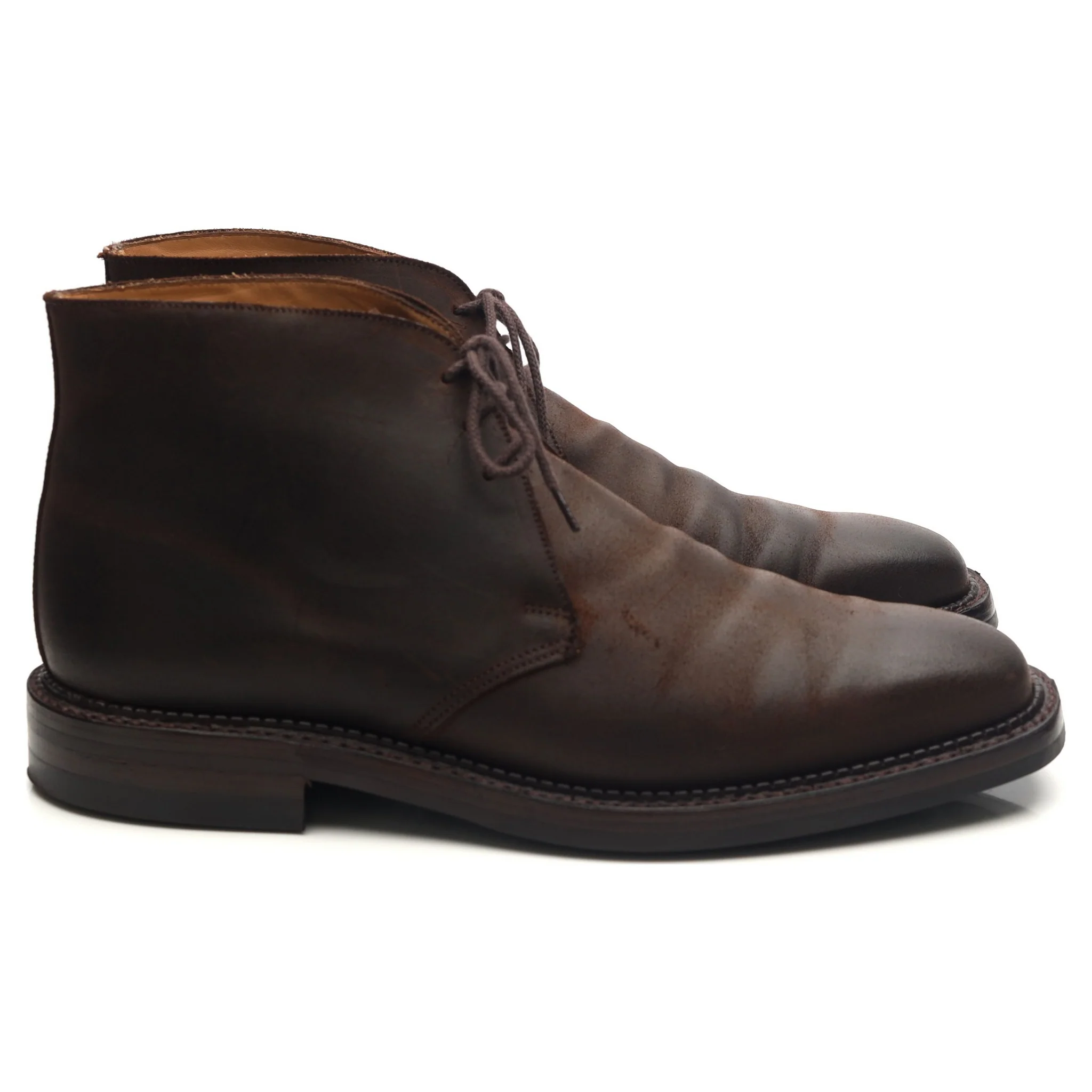 'Molton' Dark Brown Rough-Out Suede Chukka Boots UK 8.5 E - Image 6