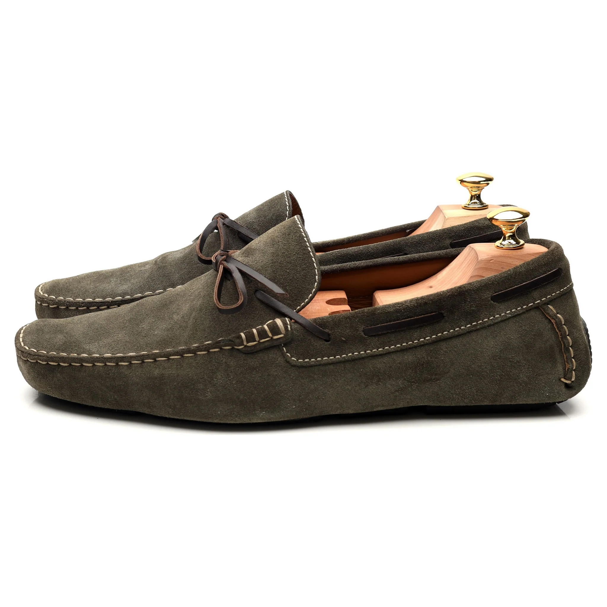 'Napoli' Green Suede Driving Loafers UK 11 - Image 2